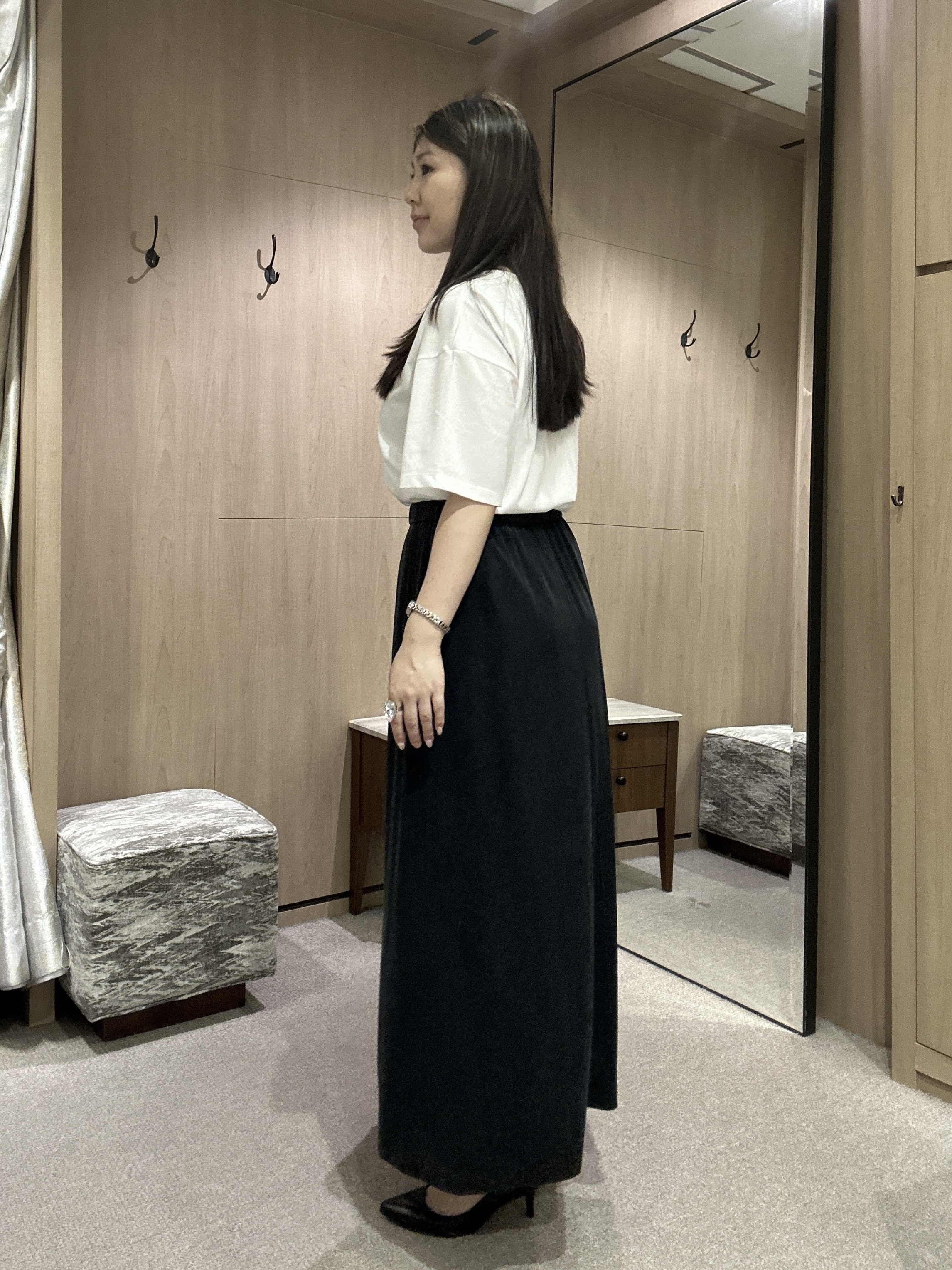 YURIさんの「UNTITLED｜【セットアップ可/UVカット/接触冷感】エアリークールドロストシャツ」を使ったコーディネート
