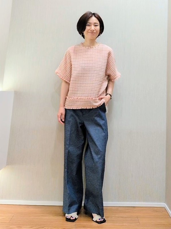 ミズタさんの「UNTITLED｜トリコットシアーブラウス」を使ったコーディネート