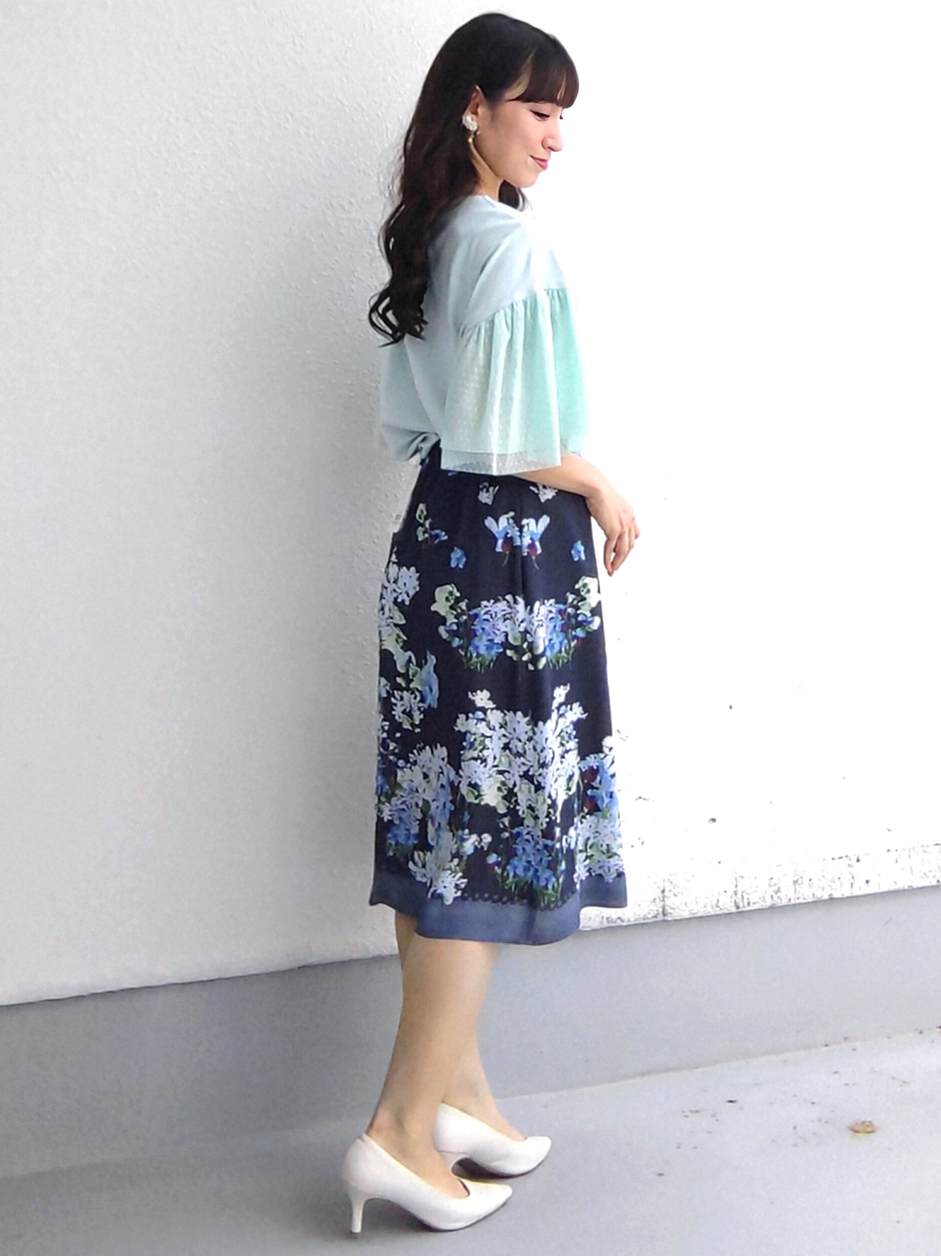 keinaさんの「SunaUna｜チュール袖カットソー」を使ったコーディネート