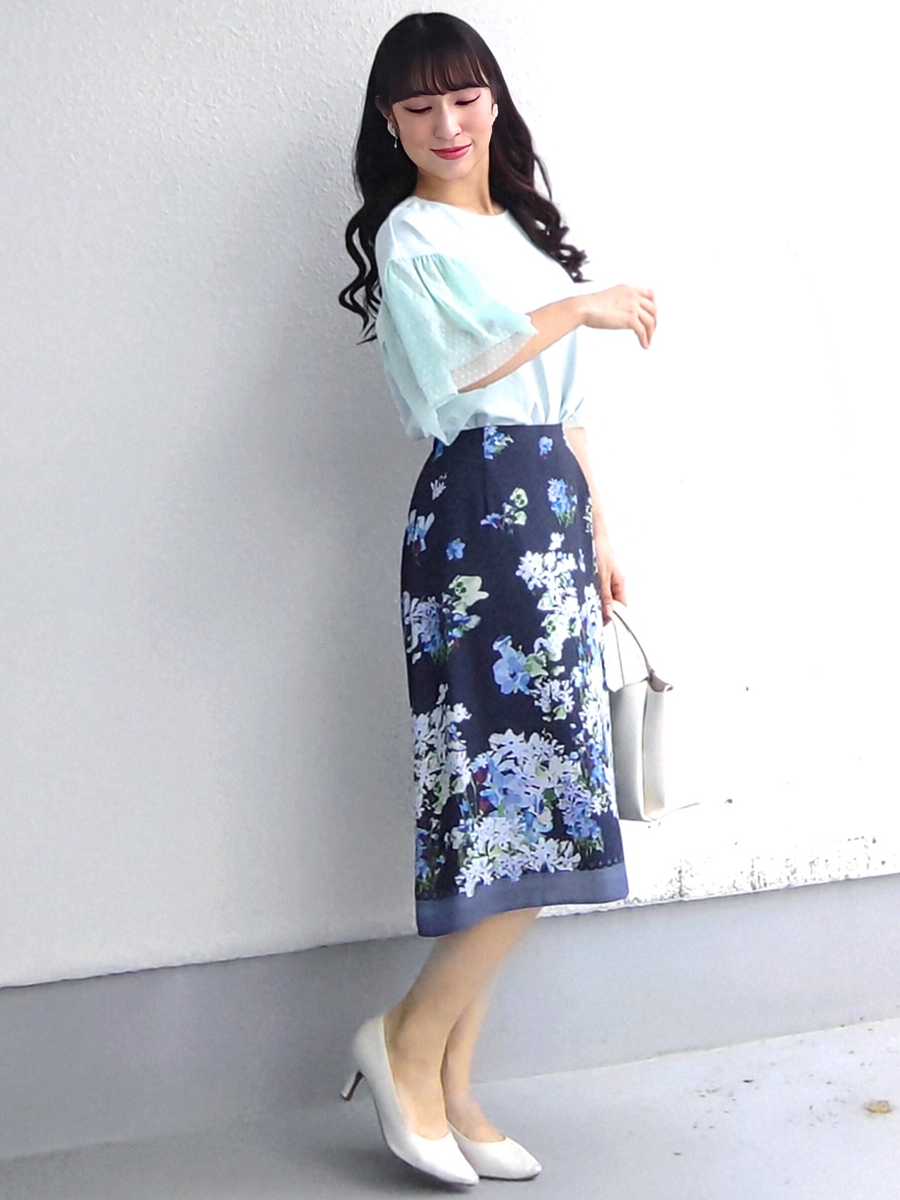 keinaさんの「SunaUna｜チュール袖カットソー」を使ったコーディネート