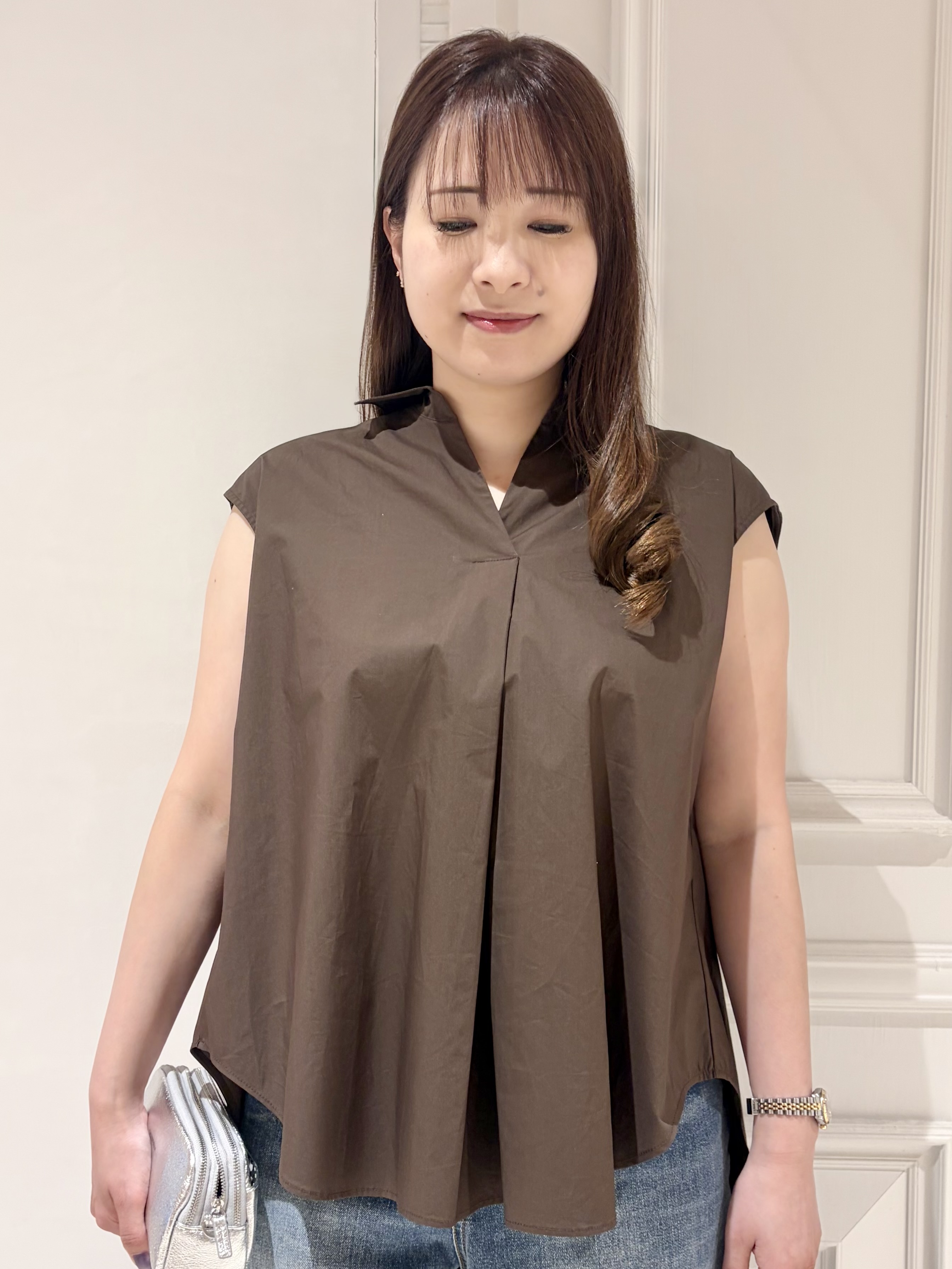 minowaさんの「DRESSTERIOR｜フレンチスリーブ スキッパーブラウス」を使ったコーディネート