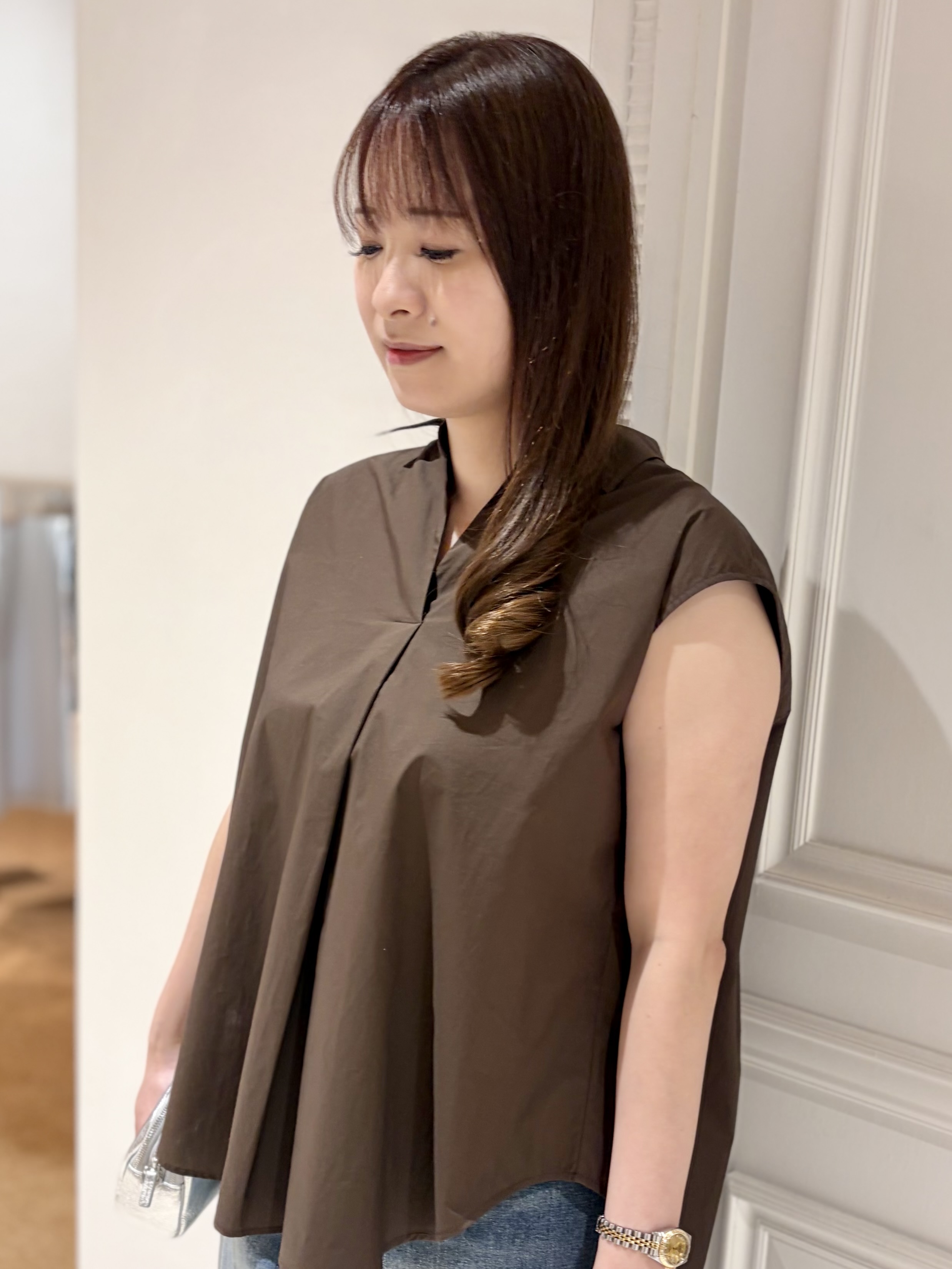 minowaさんの「DRESSTERIOR｜フレンチスリーブ スキッパーブラウス」を使ったコーディネート