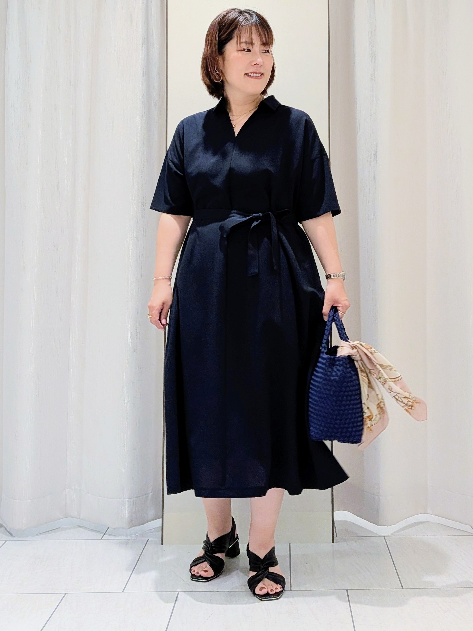 Onumaさんの「UNTITLED｜【UVカット/接触冷感/通気性】エアリークールワンピース」を使ったコーディネート