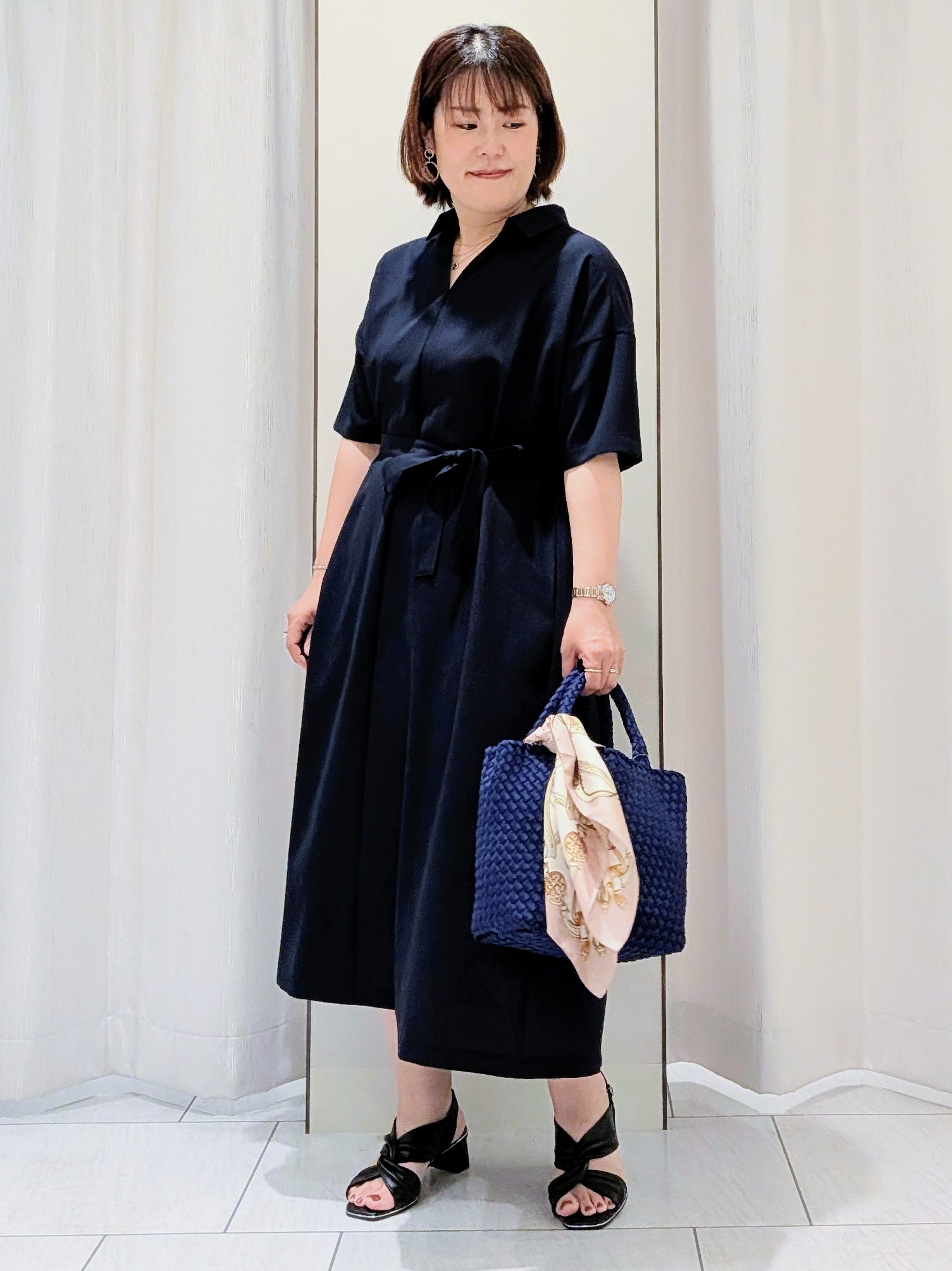 Onumaさんの「UNTITLED｜【UVカット/接触冷感/通気性】エアリークールワンピース」を使ったコーディネート