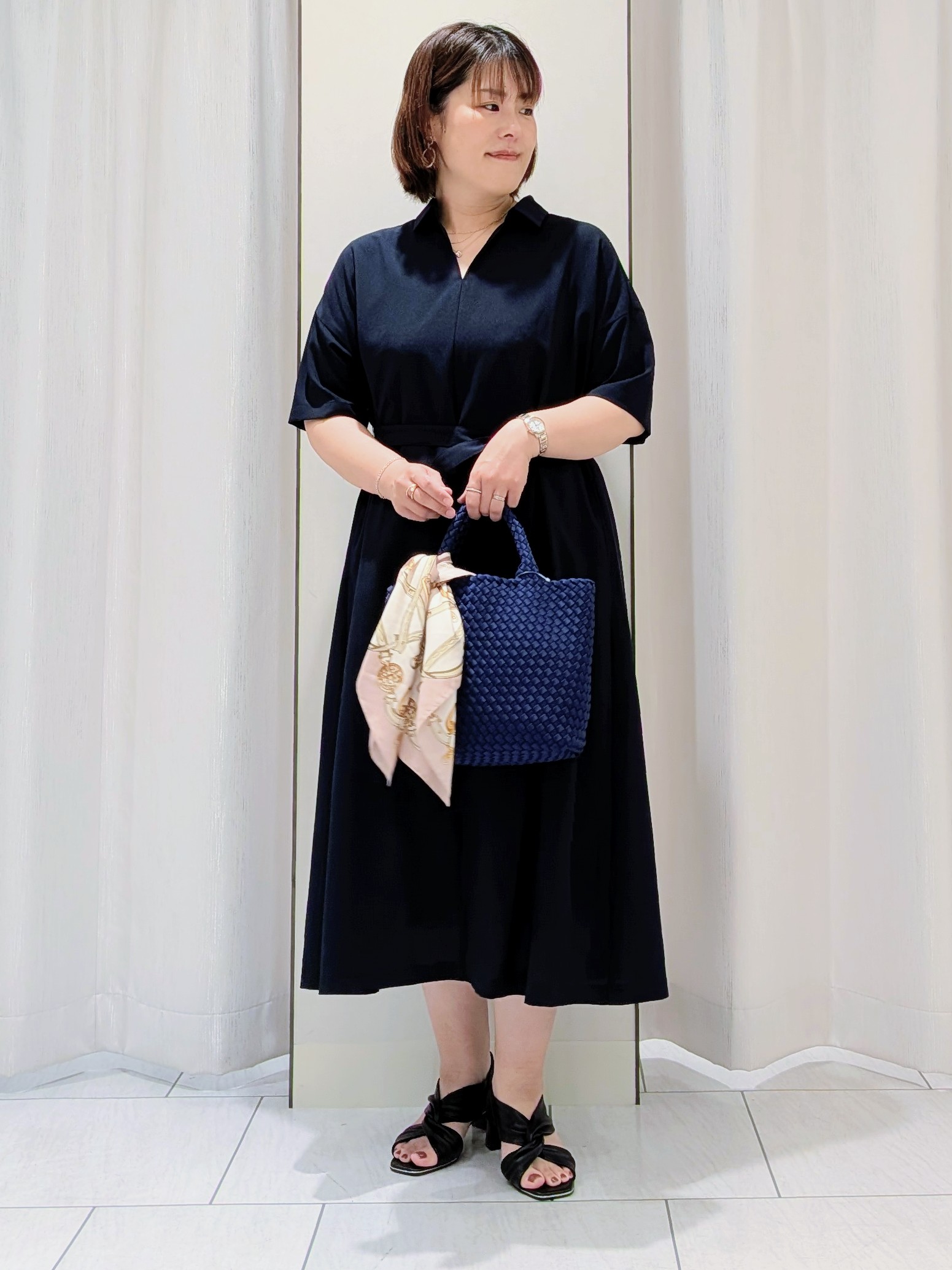 Onumaさんの「UNTITLED｜【UVカット/接触冷感/通気性】エアリークールワンピース」を使ったコーディネート