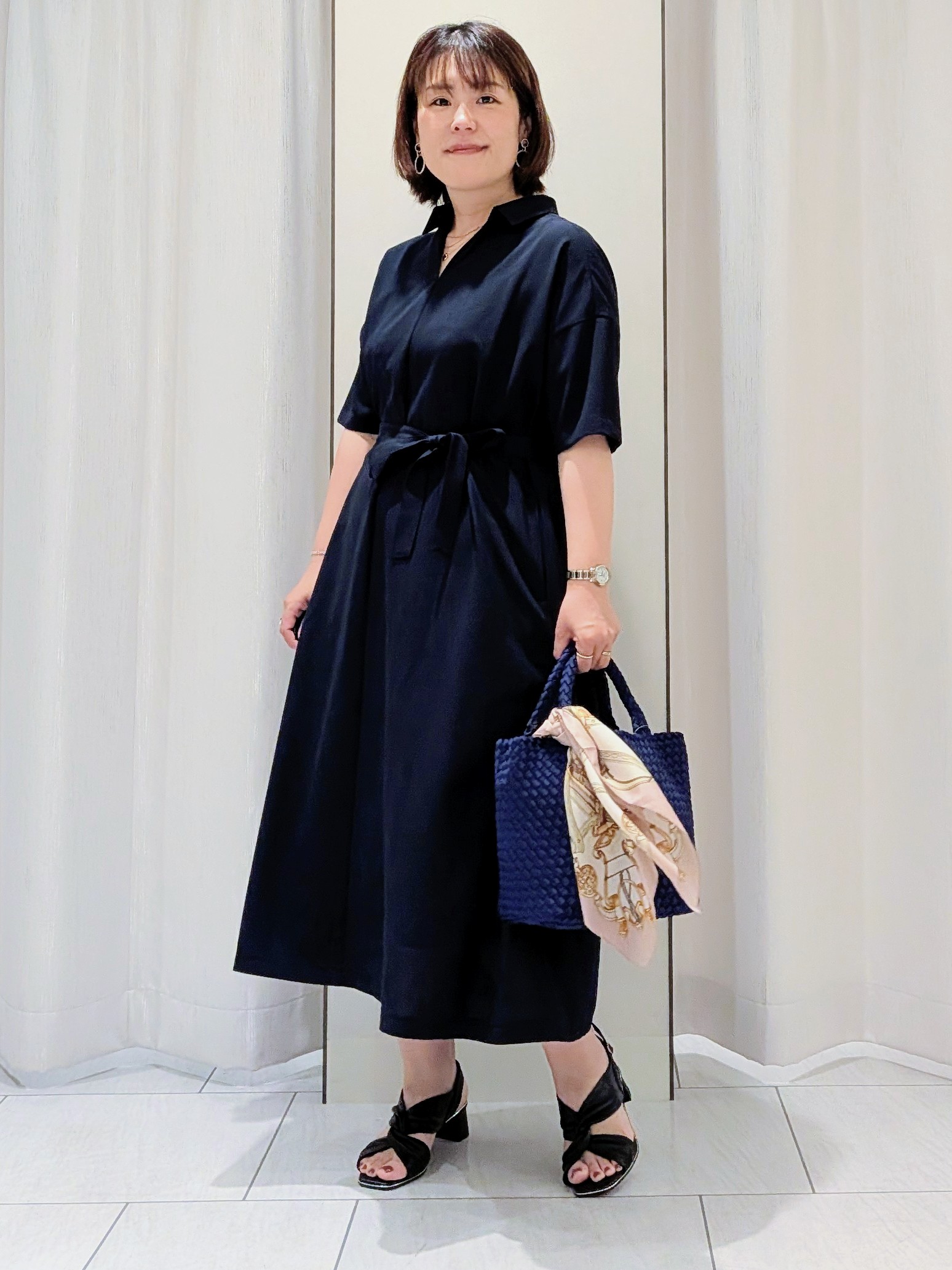 Onumaさんの「UNTITLED｜【UVカット/接触冷感/通気性】エアリークールワンピース」を使ったコーディネート