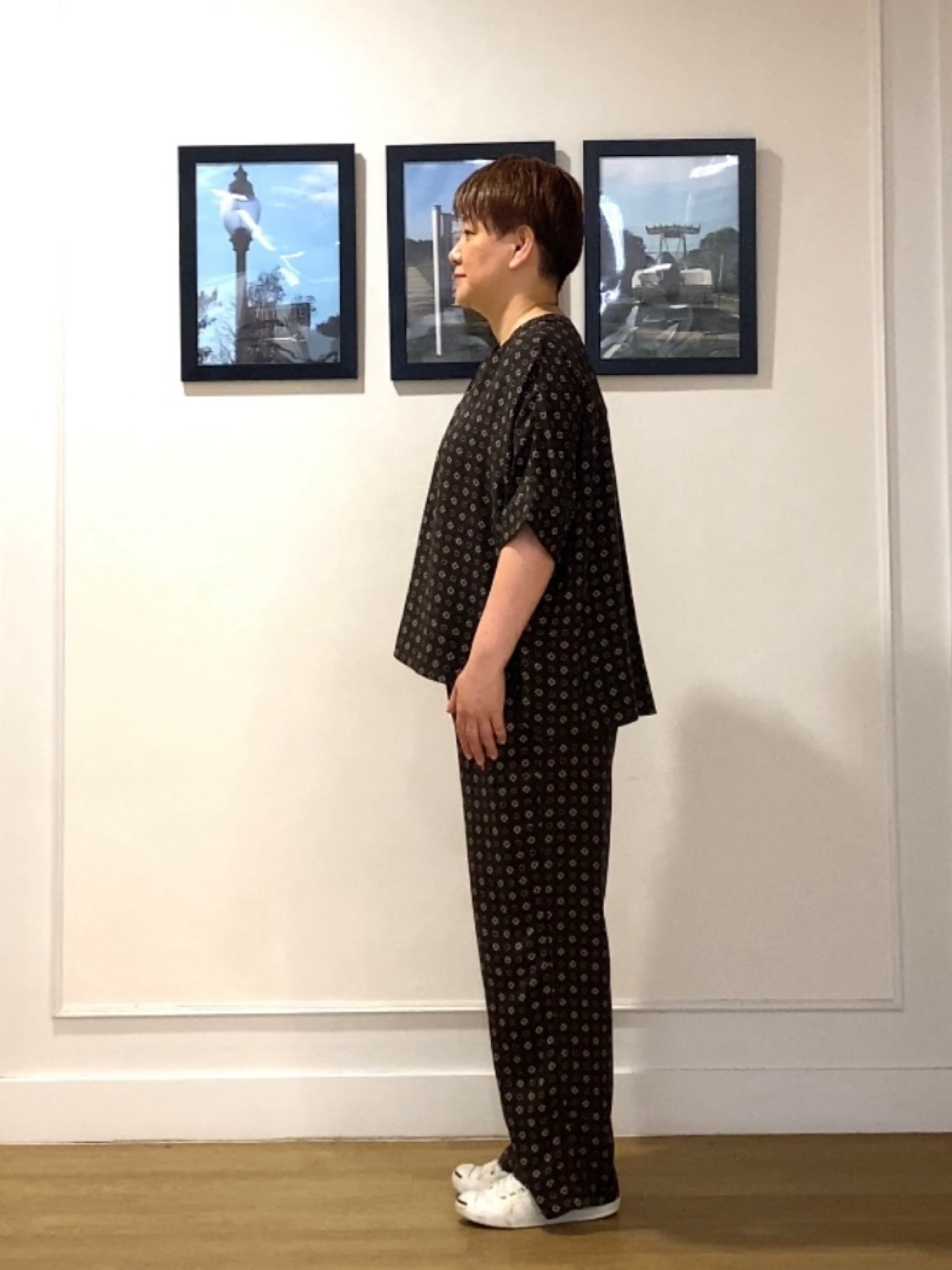 Hiroさんの「Dessin｜【セットアップ可】小紋柄プリント スキッパーシャツ」を使ったコーディネート