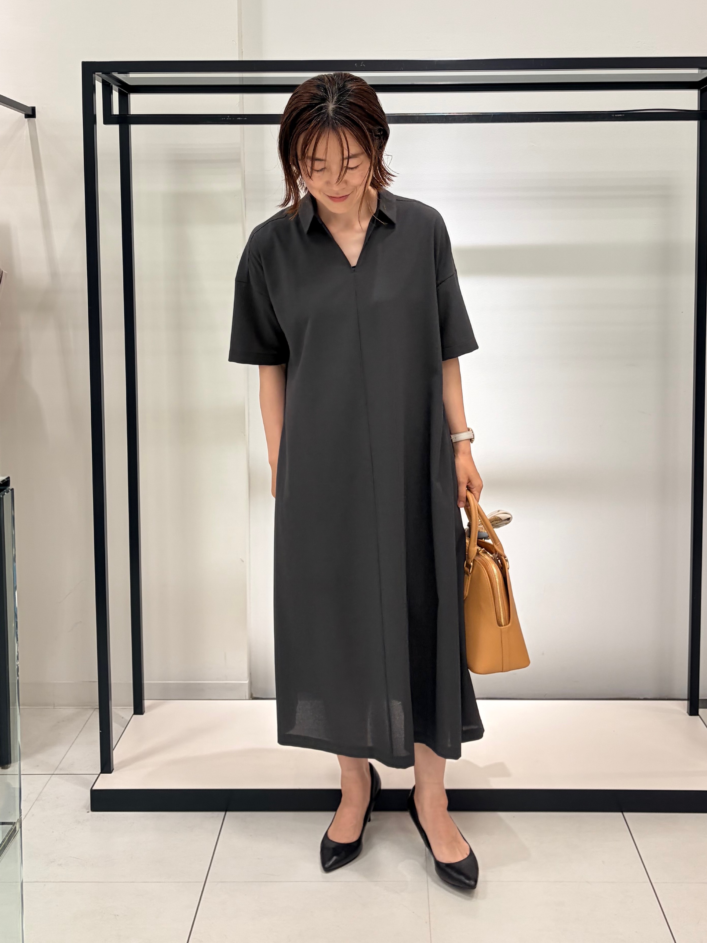 Mikiさんの「UNTITLED｜【UVカット/接触冷感/通気性】エアリークールワンピース」を使ったコーディネート