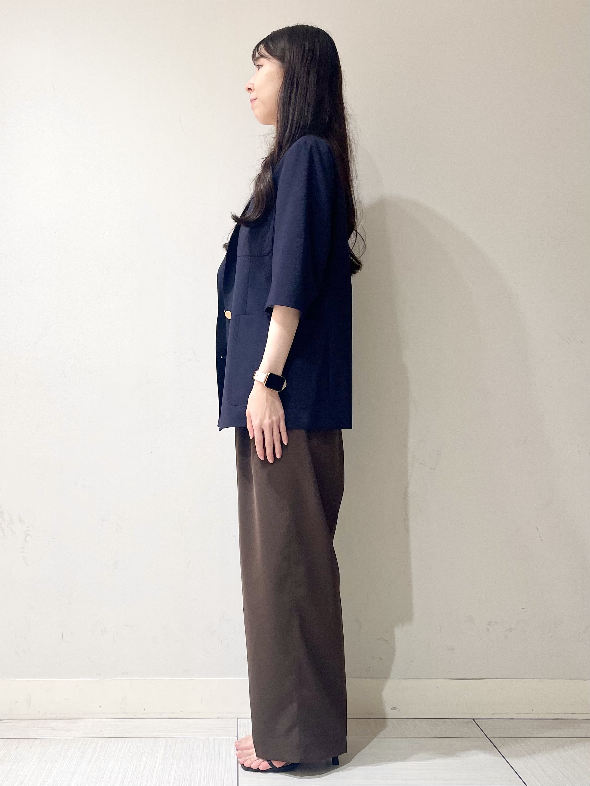 ことさんの「DRESSTERIOR｜【接触冷感/セットアップ可】 2WAYストレッチスリークオータージャケット」を使ったコーディネート