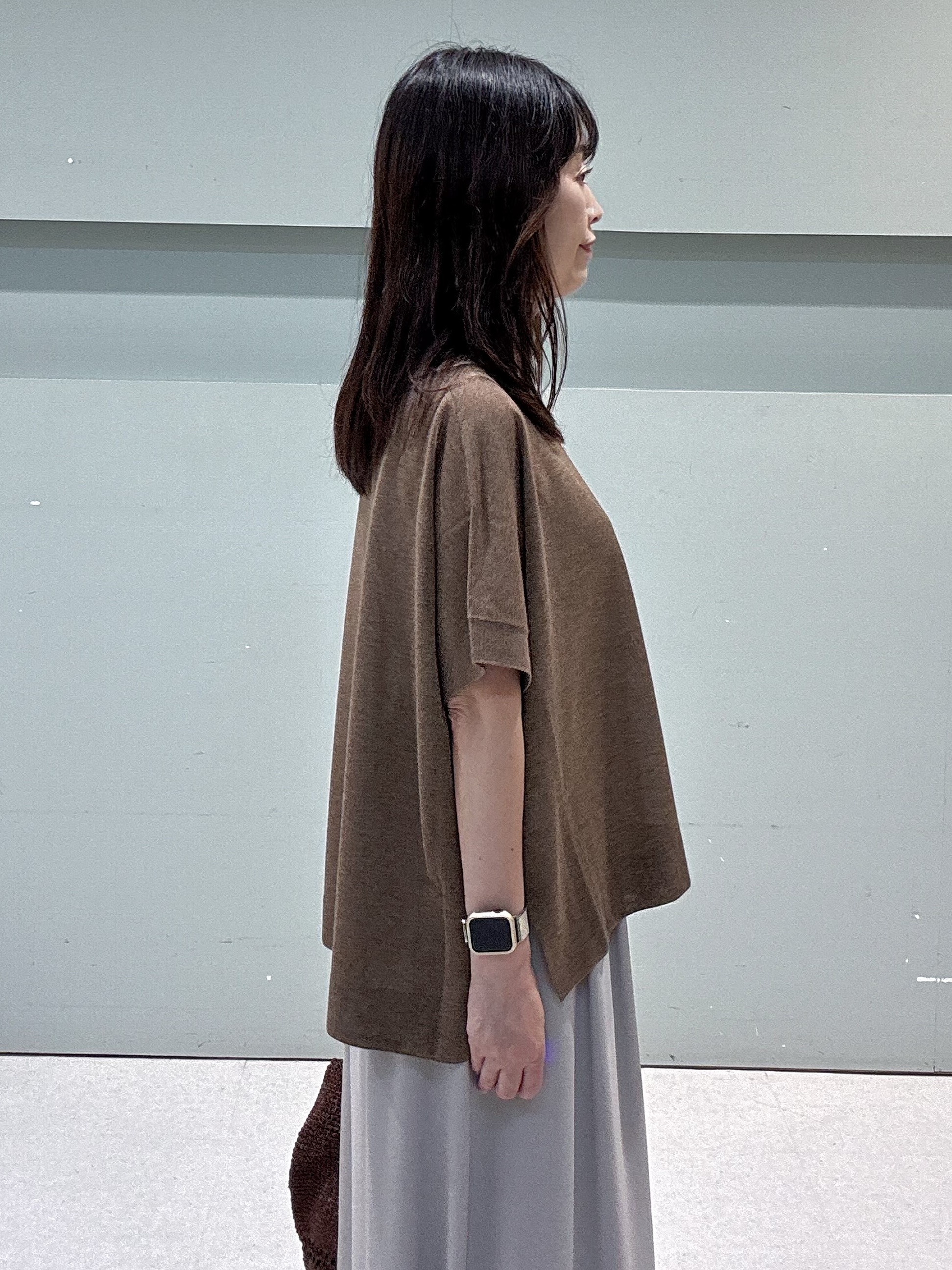 makiさんの「UNTITLED｜【アンサンブル可/品のある透け感】Tシャツ風ニットトップス」を使ったコーディネート