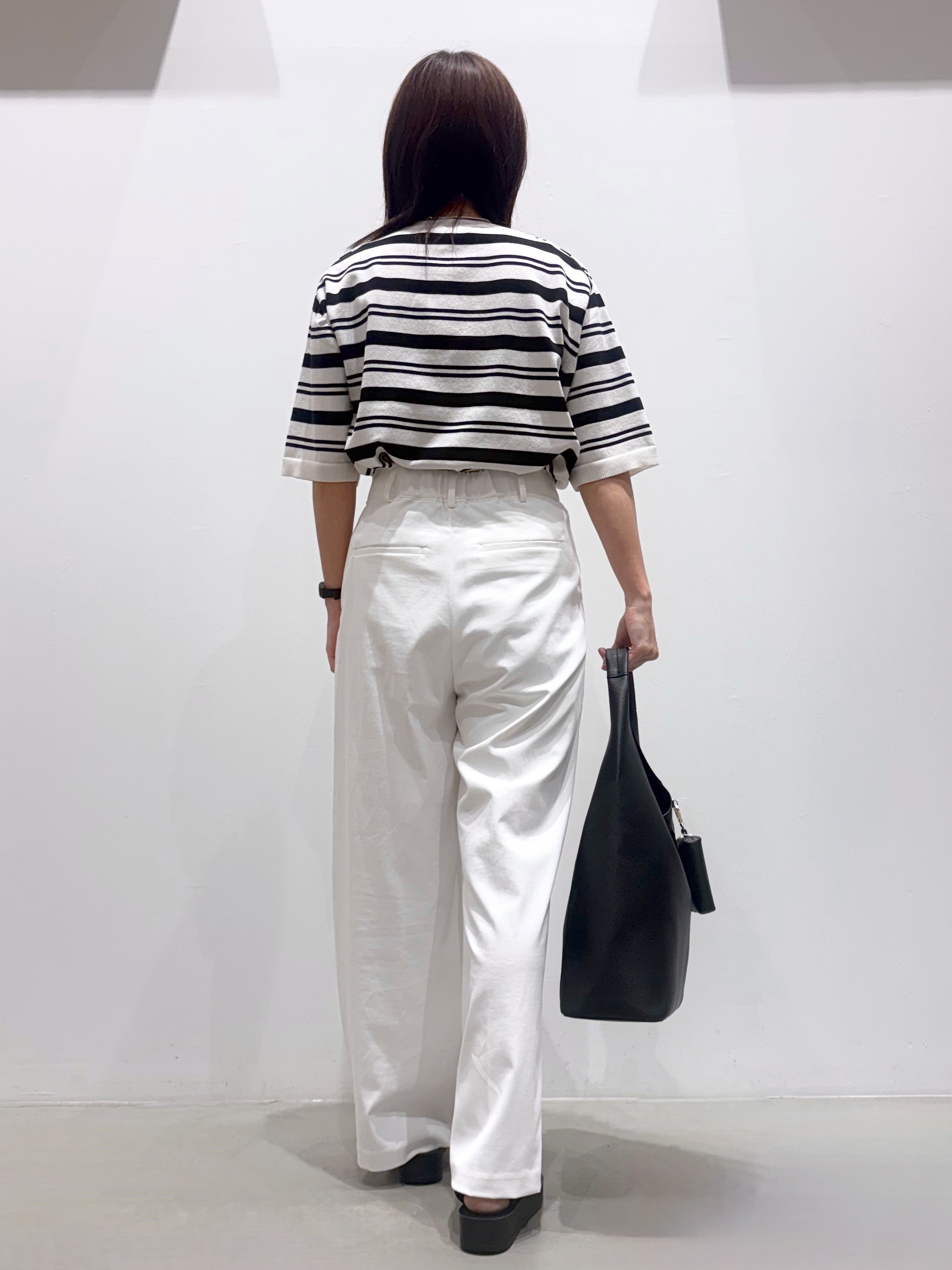 ＷＡさんの「grove｜【ひんやり・UVカット・洗濯機◎】Tシャツ感覚で着られるコットン混ニット」を使ったコーディネート
