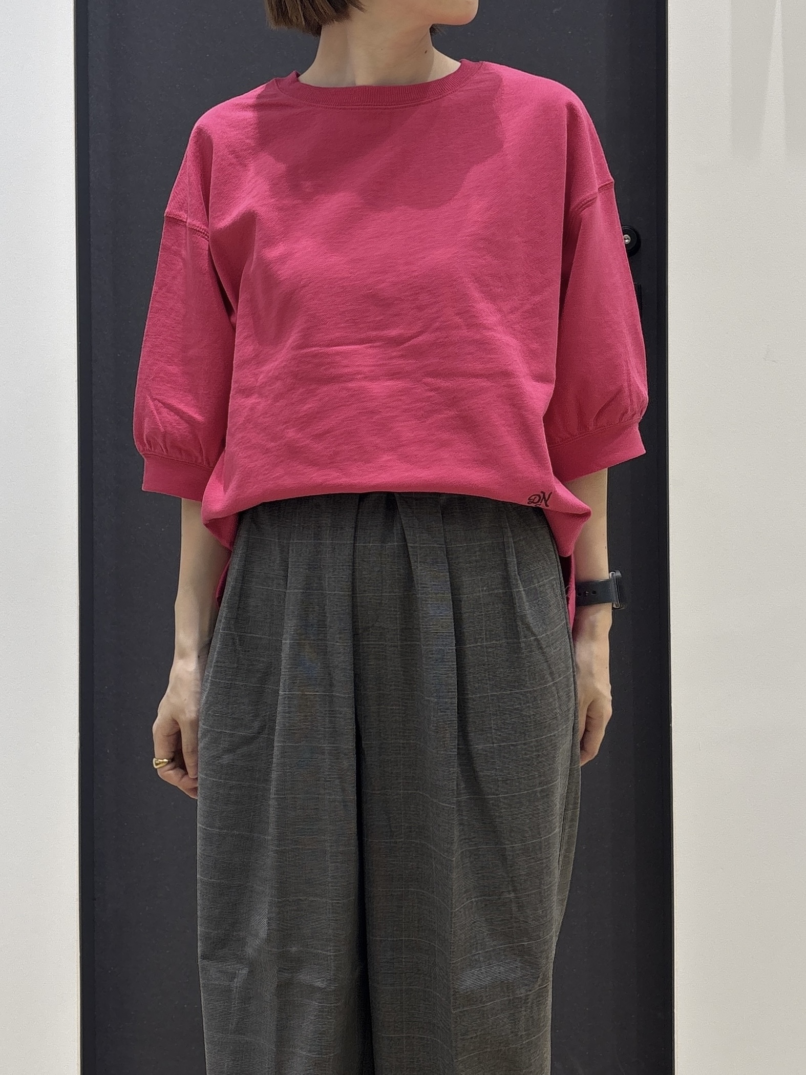 risaさんの「Dessin｜バックヘンリーカットソー5分袖」を使ったコーディネート
