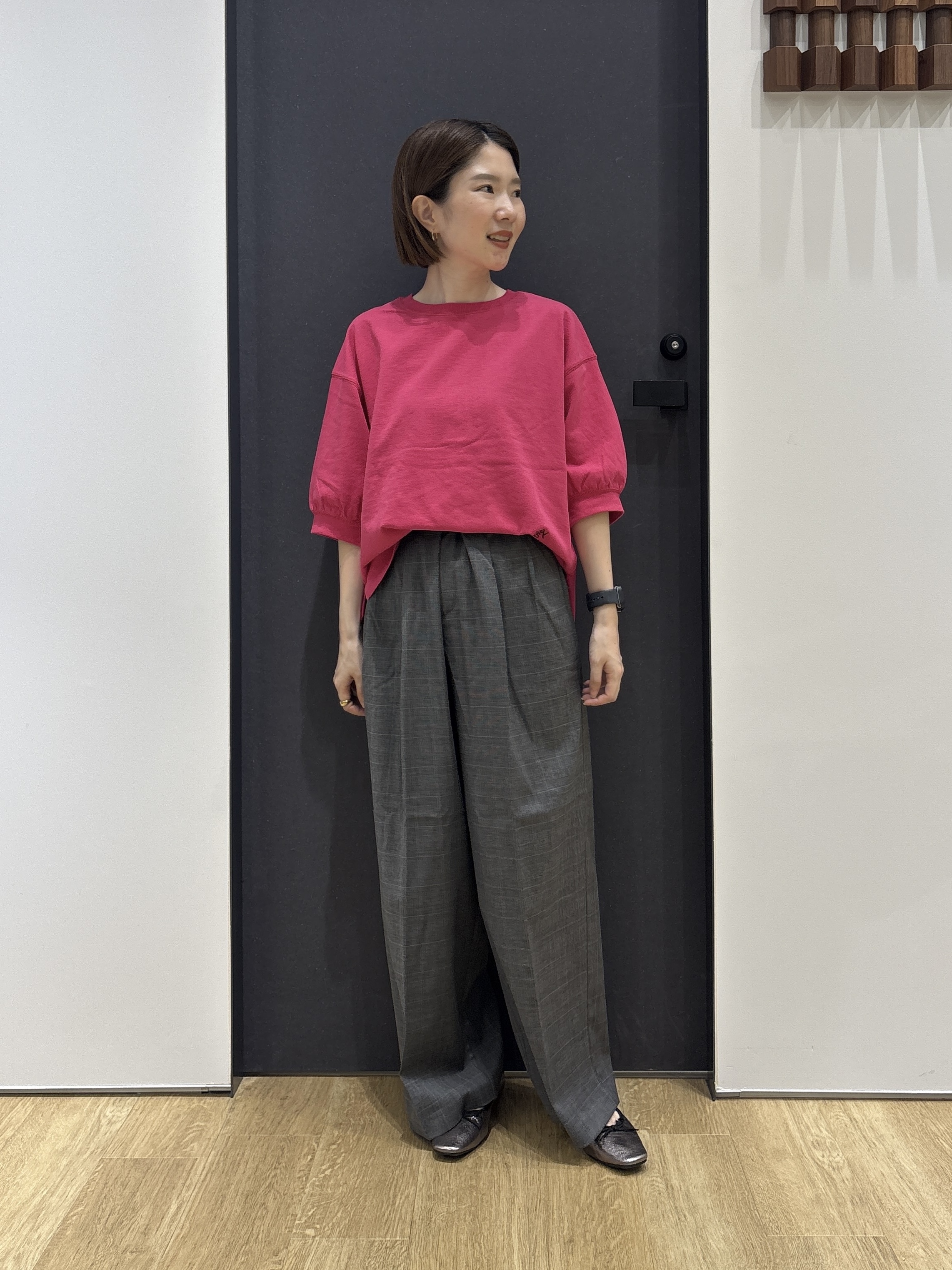risaさんの「Dessin｜バックヘンリーカットソー5分袖」を使ったコーディネート