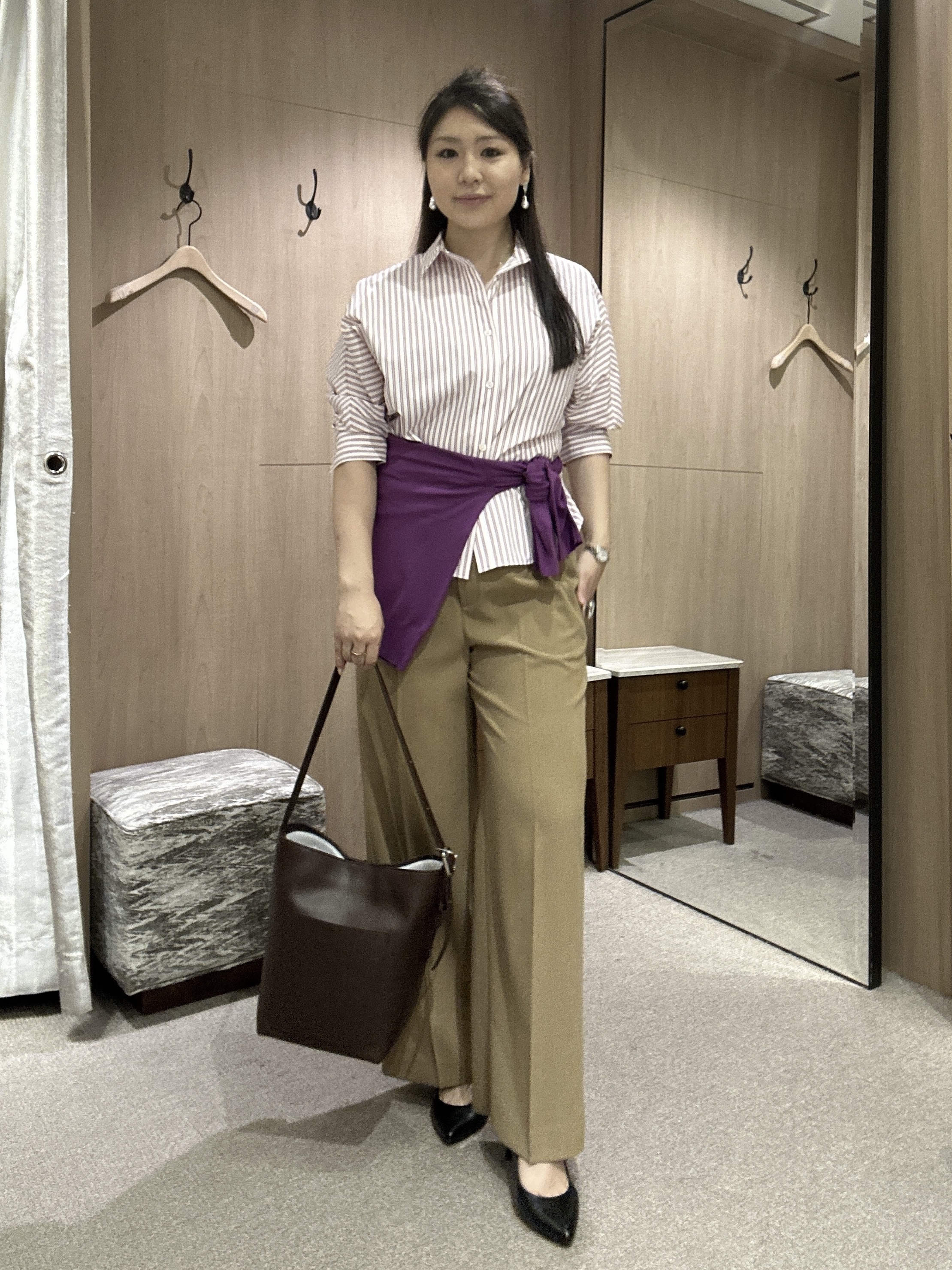 YURIさんの「UNTITLED｜【接触冷感/吸水速乾/UVカット】ドルマンスリーブシャツ」を使ったコーディネート