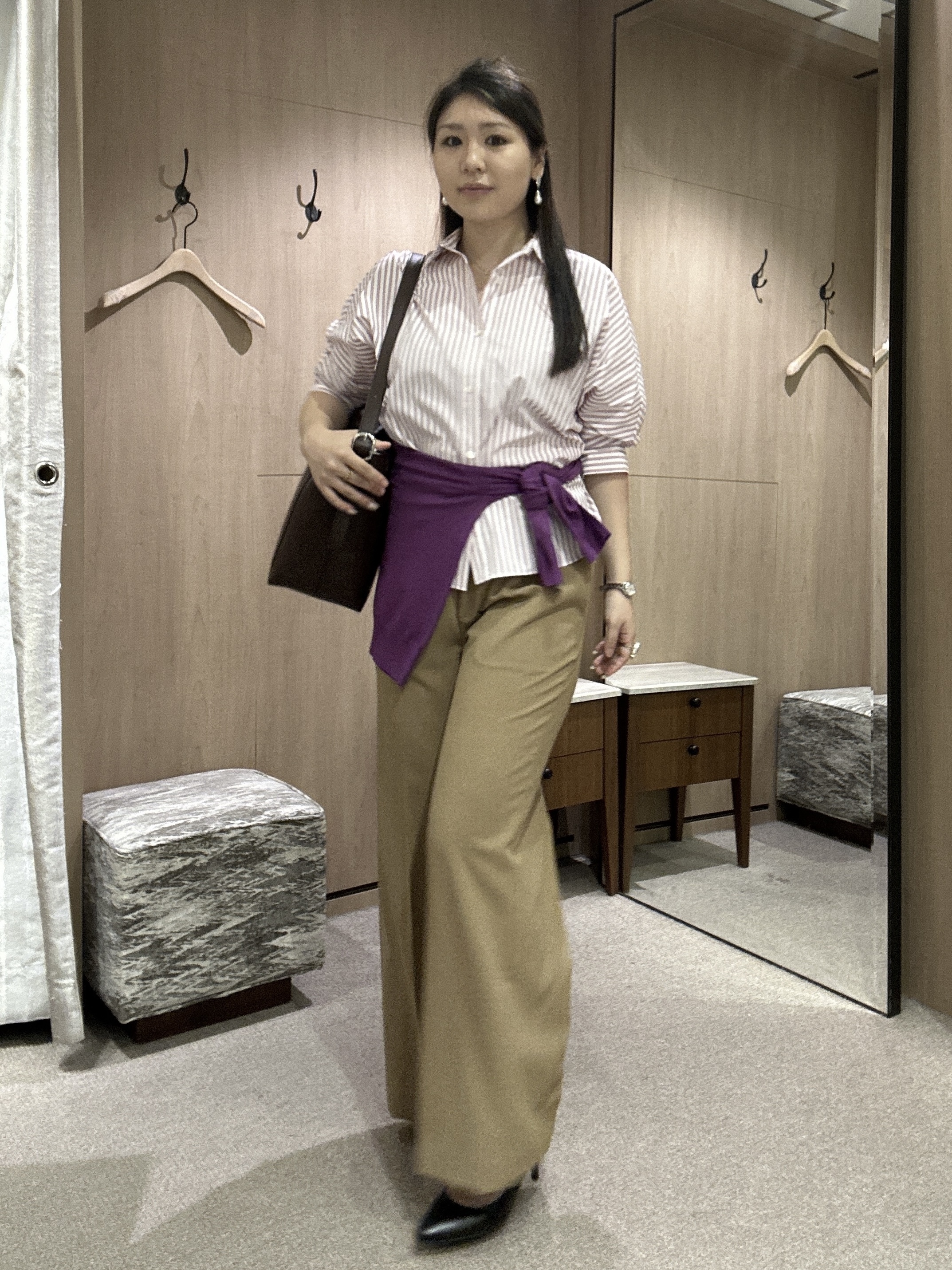 YURIさんの「UNTITLED｜【接触冷感/吸水速乾/UVカット】ドルマンスリーブシャツ」を使ったコーディネート