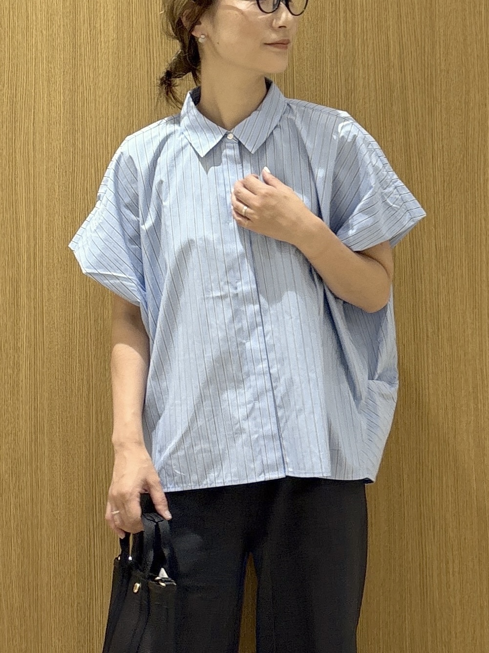 たけねぇさんの「OPAQUE.CLIP｜タックニュアンスフォルムシャツ【洗濯機OK】」を使ったコーディネート