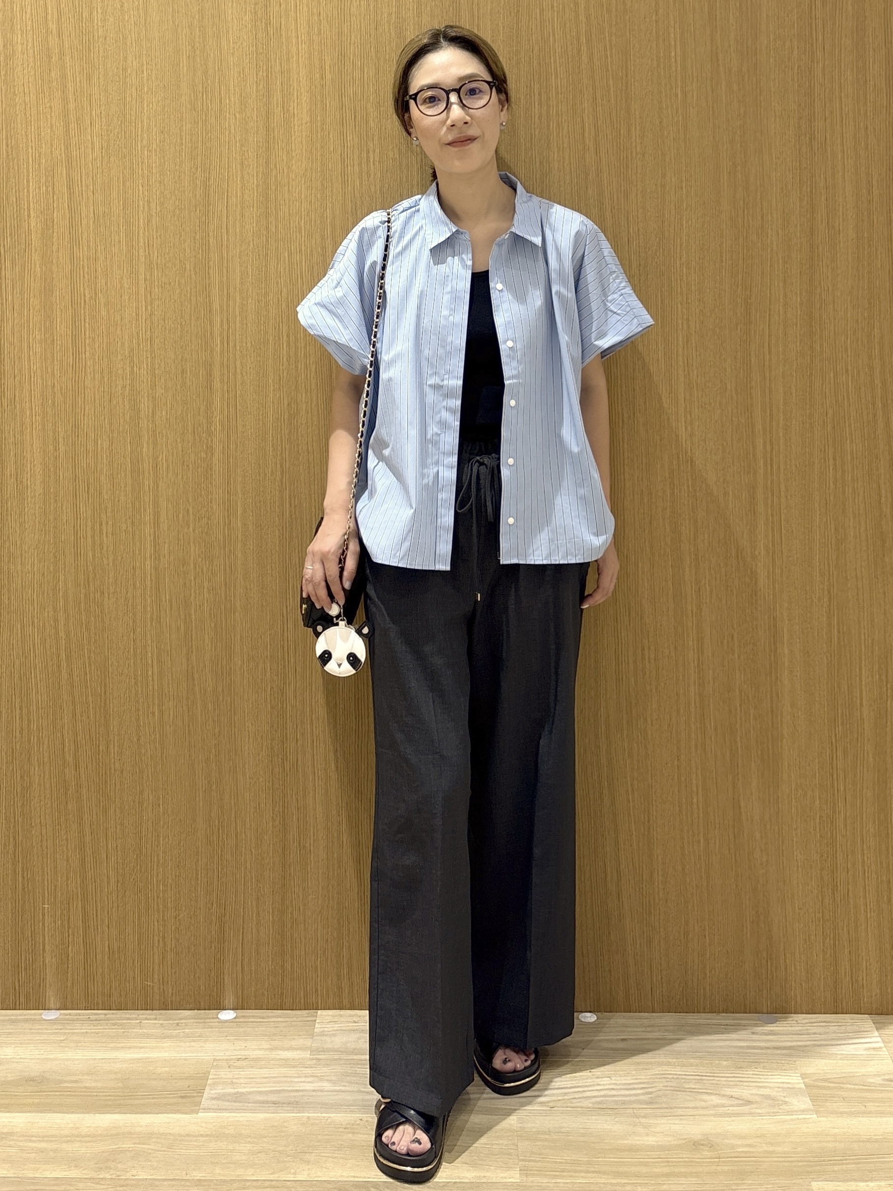 たけねぇさんの「OPAQUE.CLIP｜タックニュアンスフォルムシャツ【洗濯機OK】」を使ったコーディネート