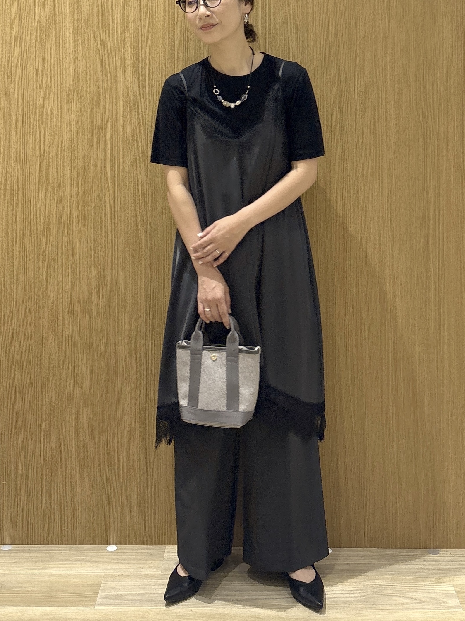 たけねぇさんの「OPAQUE.CLIP｜ベーシックTシャツ／オーガニックコットン混【洗濯機OK】」を使ったコーディネート