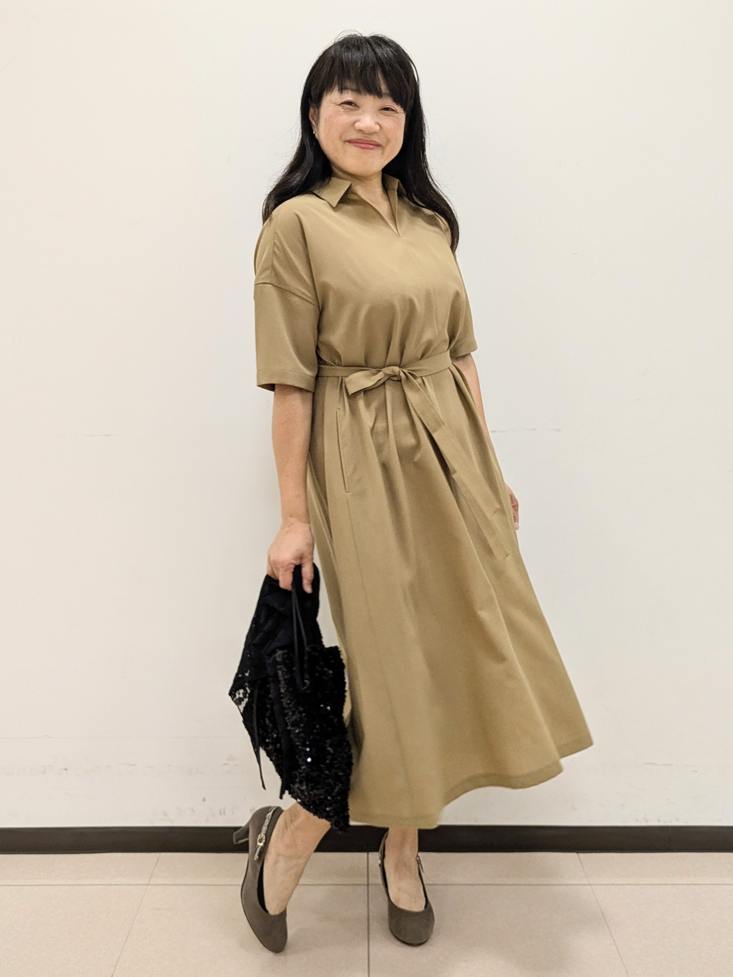 ともさんの「UNTITLED｜【UVカット/接触冷感/通気性】エアリークールワンピース」を使ったコーディネート