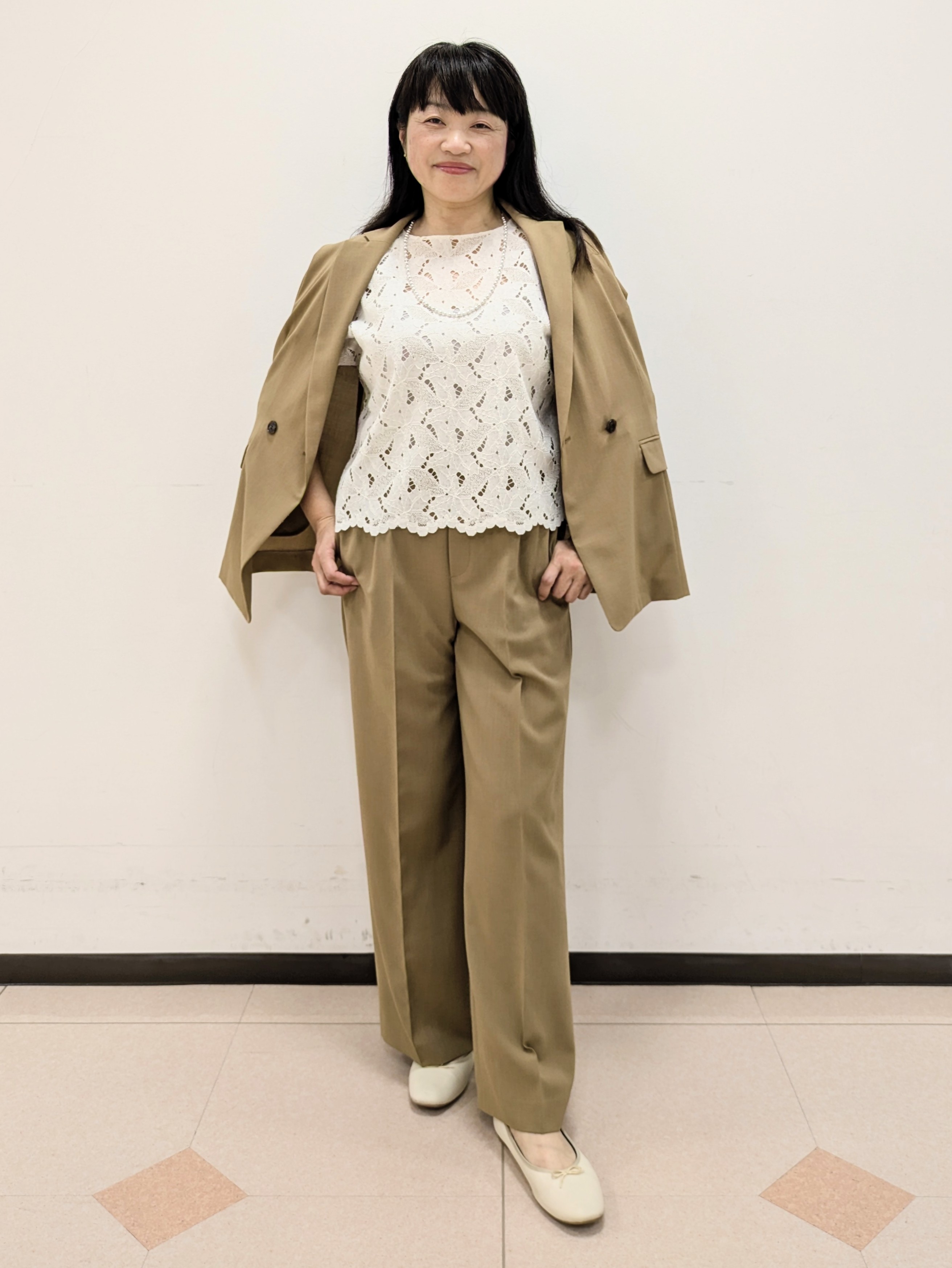 ともさんの「UNTITLED｜【セットアップ可/UVカット/通気性】エアリークール半袖ジャケット」を使ったコーディネート