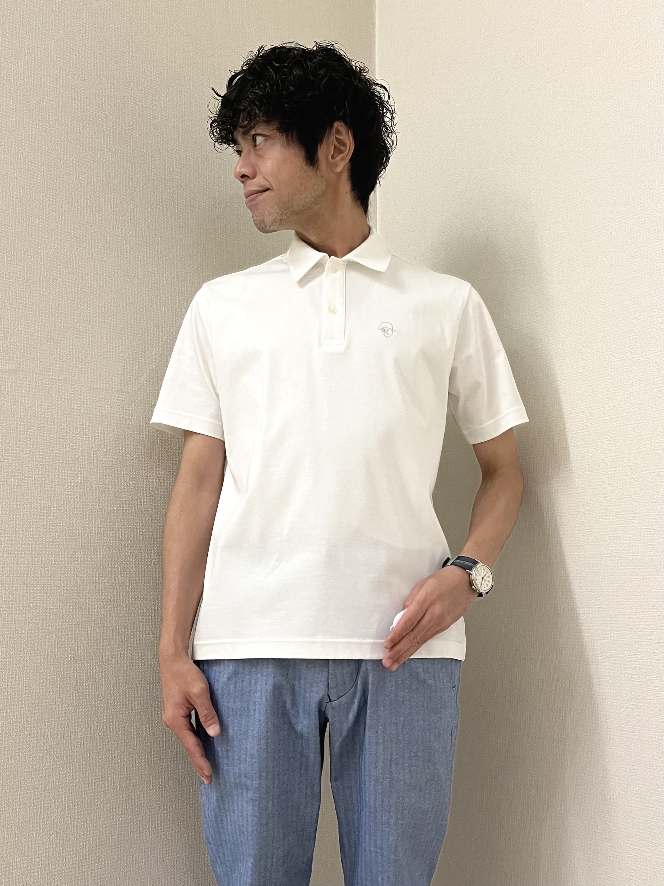 URAさんの「TAKEO KIKUCHI｜【BOWLER HAT LABEL】ピンヘッドジャージ ジャケット」を使ったコーディネート