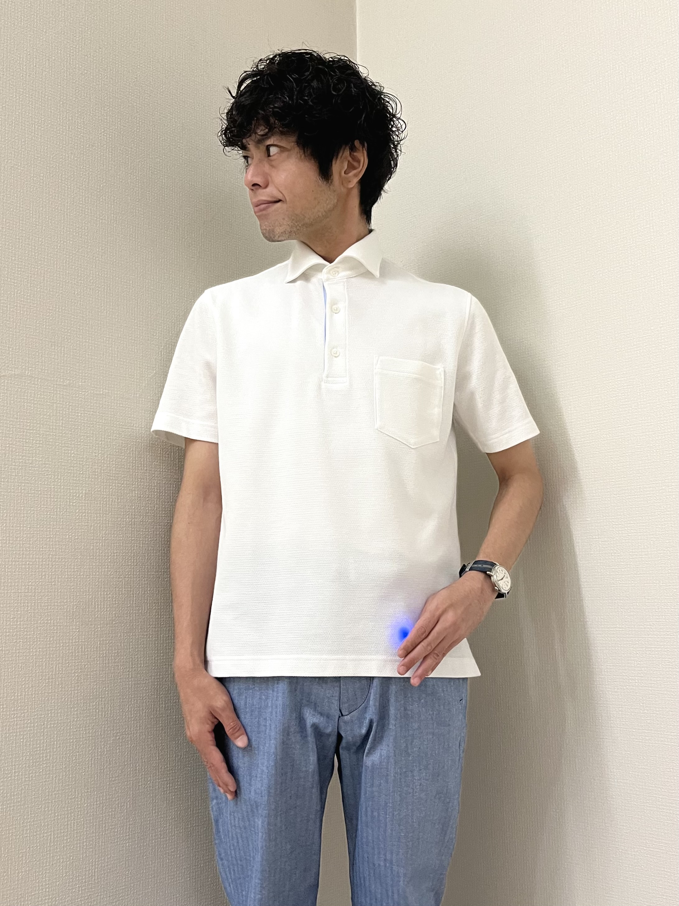 URAさんの「TAKEO KIKUCHI｜【抗菌防臭】COOL DOTS（R）ドビープリント ジャケット」を使ったコーディネート
