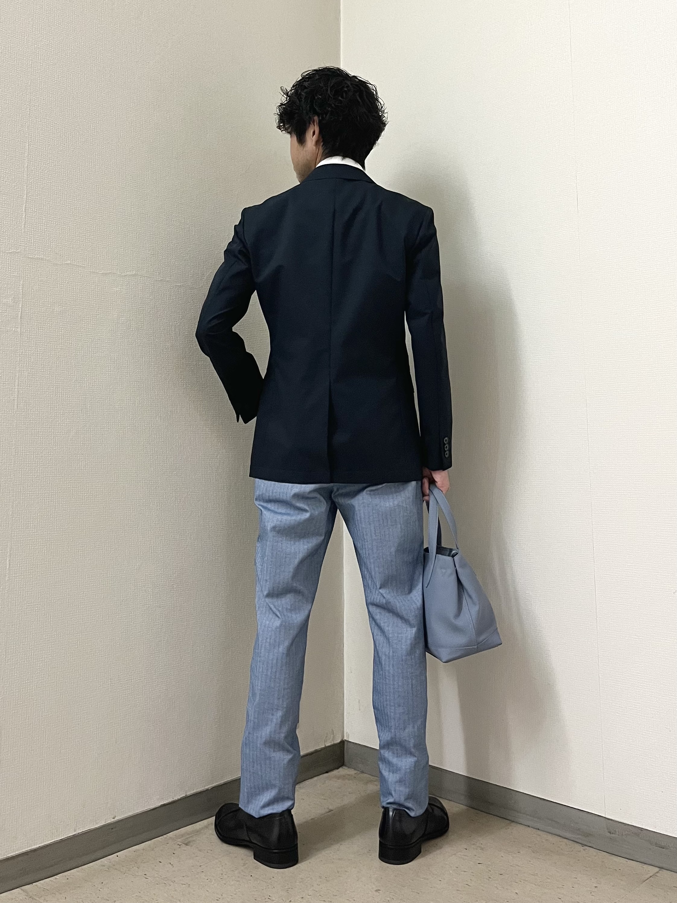 URAさんの「TAKEO KIKUCHI｜【抗菌防臭】COOL DOTS（R）ドビープリント ジャケット」を使ったコーディネート