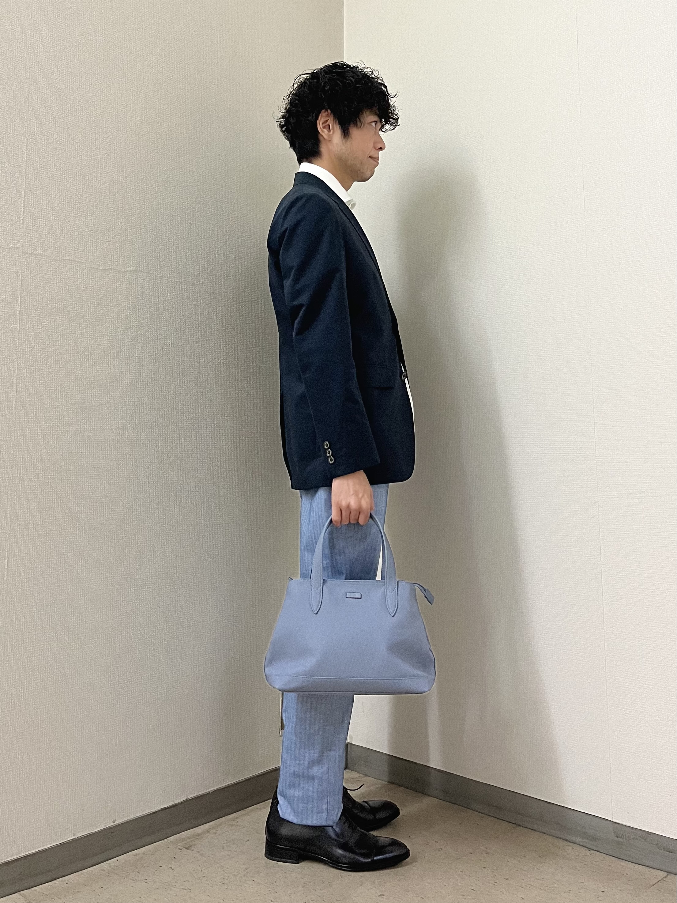 URAさんの「TAKEO KIKUCHI｜【抗菌防臭】COOL DOTS（R）ドビープリント ジャケット」を使ったコーディネート