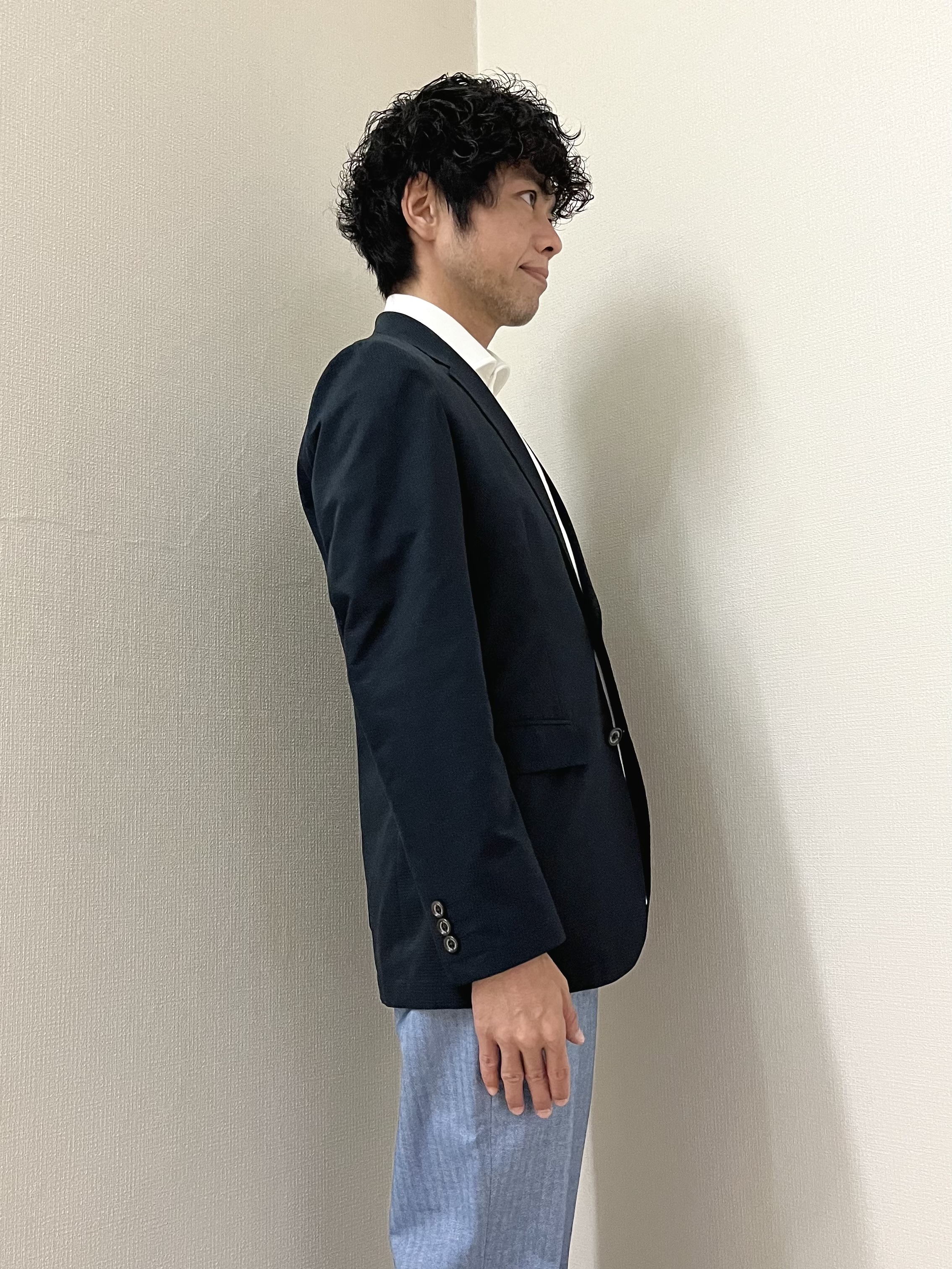 URAさんの「TAKEO KIKUCHI｜【抗菌防臭】COOL DOTS（R）ドビープリント ジャケット」を使ったコーディネート