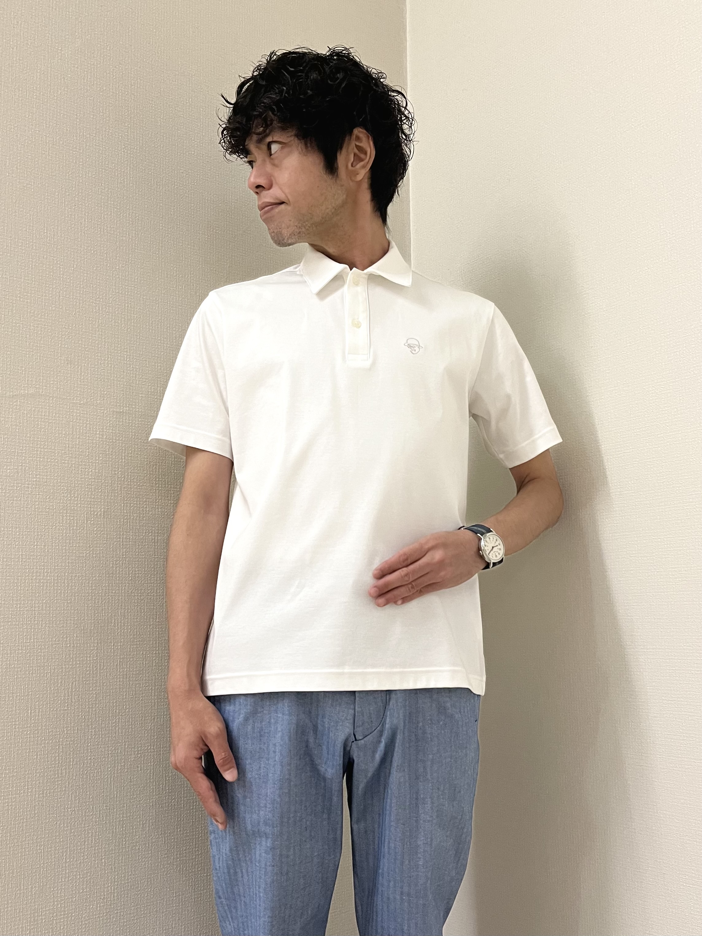 URAさんの「TAKEO KIKUCHI｜【抗菌防臭】COOL DOTS（R）ドビープリント ジャケット」を使ったコーディネート
