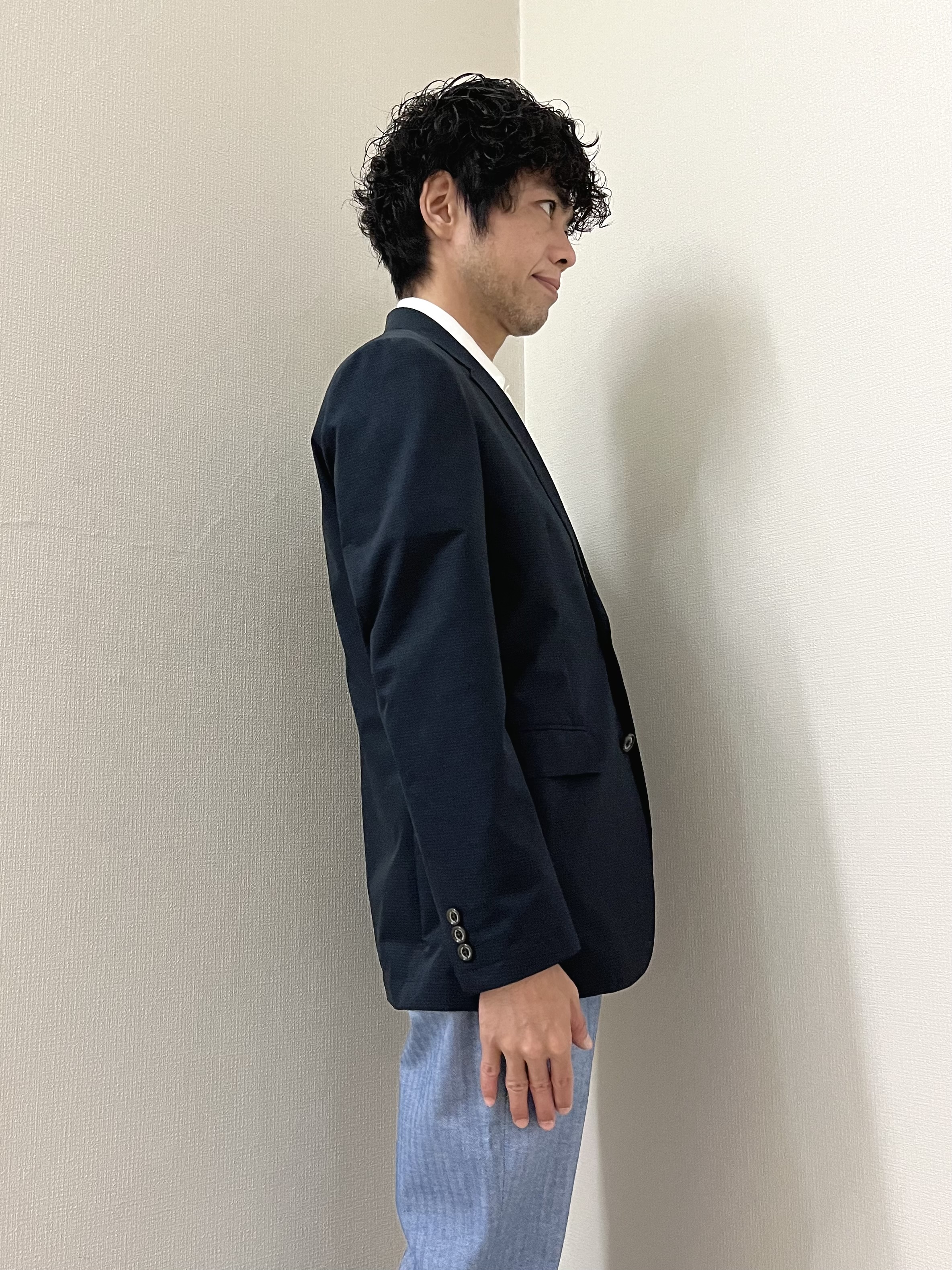 URAさんの「TAKEO KIKUCHI｜【抗菌防臭】COOL DOTS（R）ドビープリント ジャケット」を使ったコーディネート