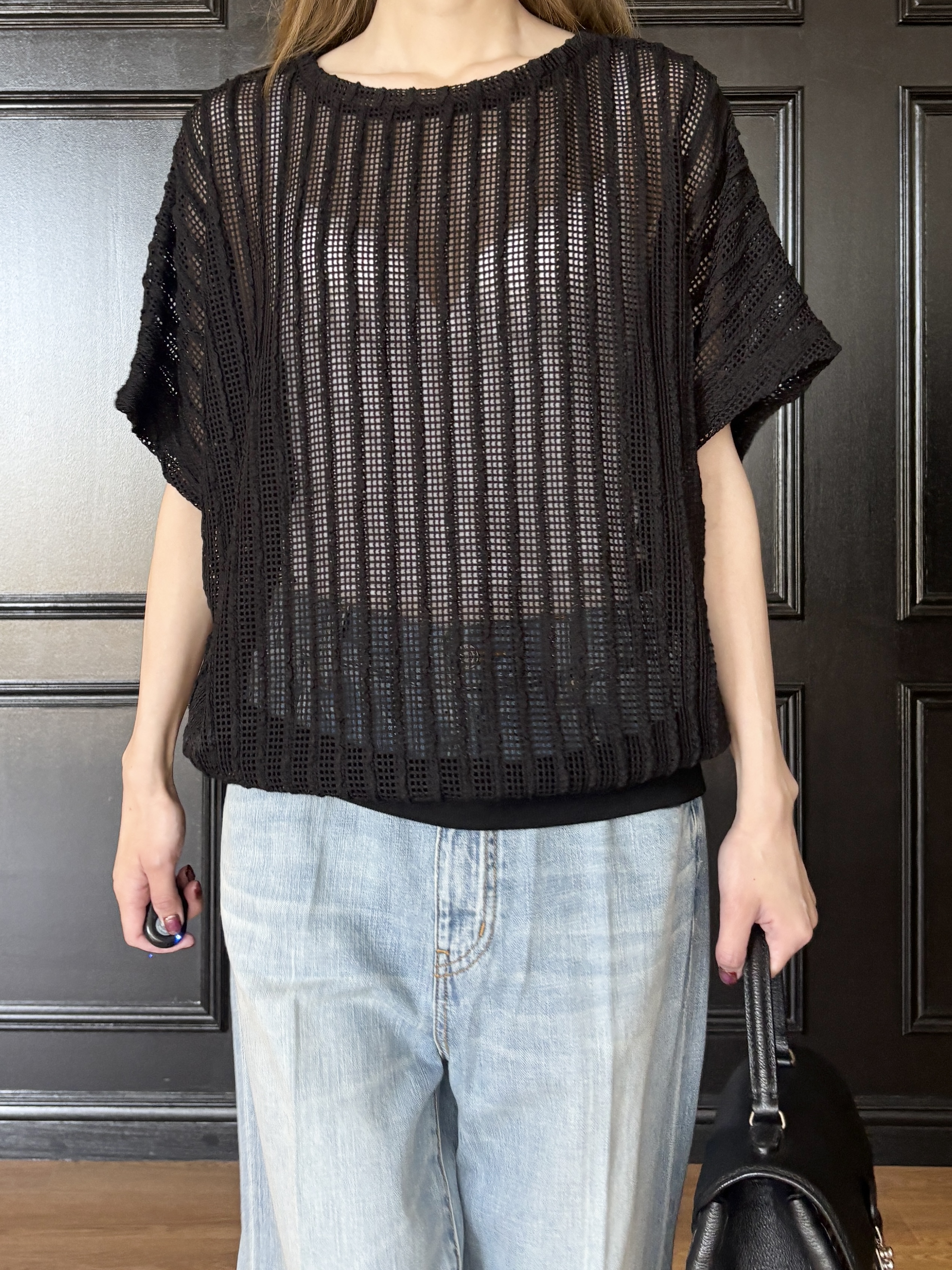清水夏姫さんの「DRESSTERIOR｜センタープレスストレートデニム」を使ったコーディネート