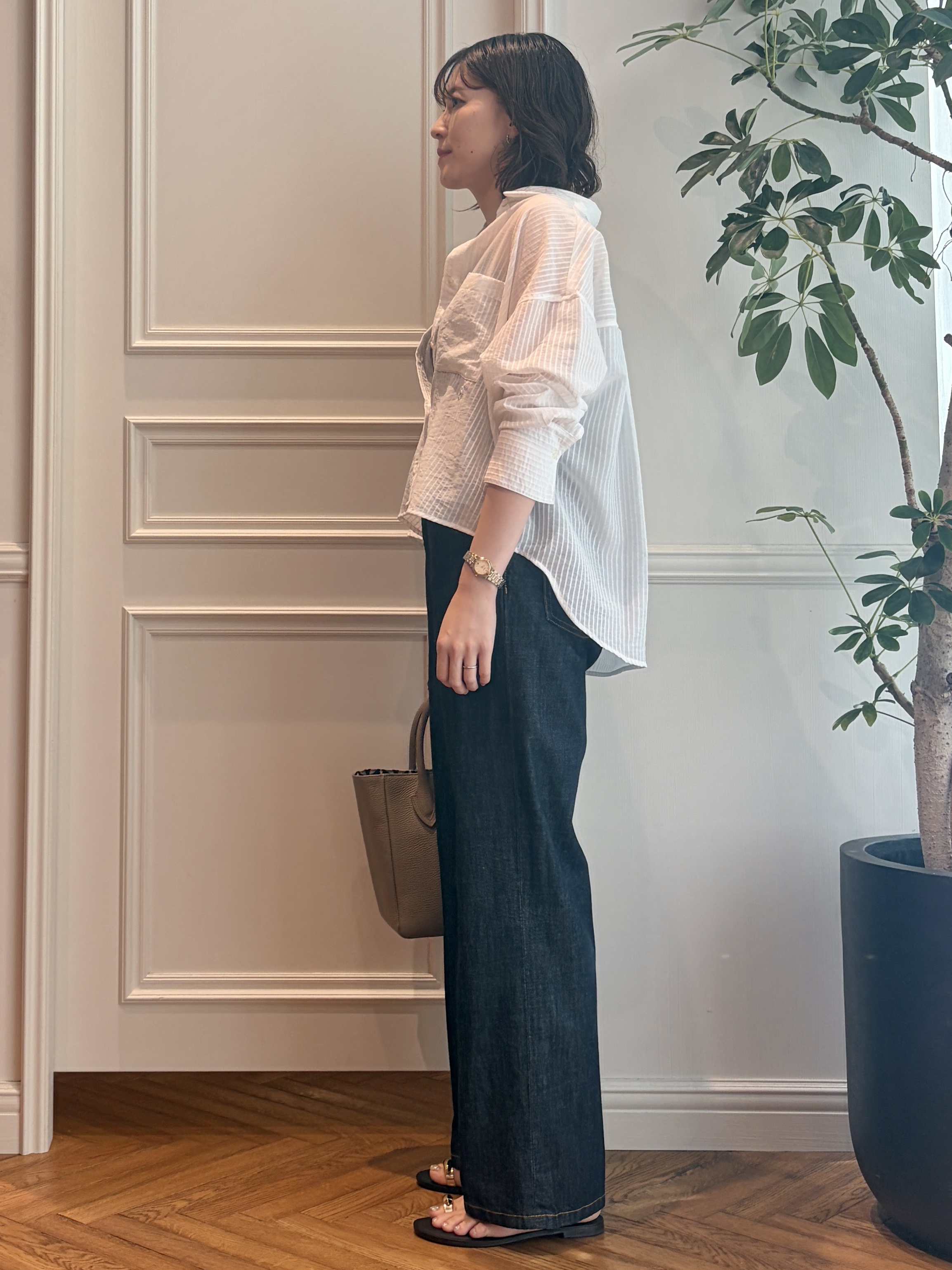 nakaoさんの「DRESSTERIOR｜【otonaMUSE5月号掲載】センタープレスストレートデニム」を使ったコーディネート