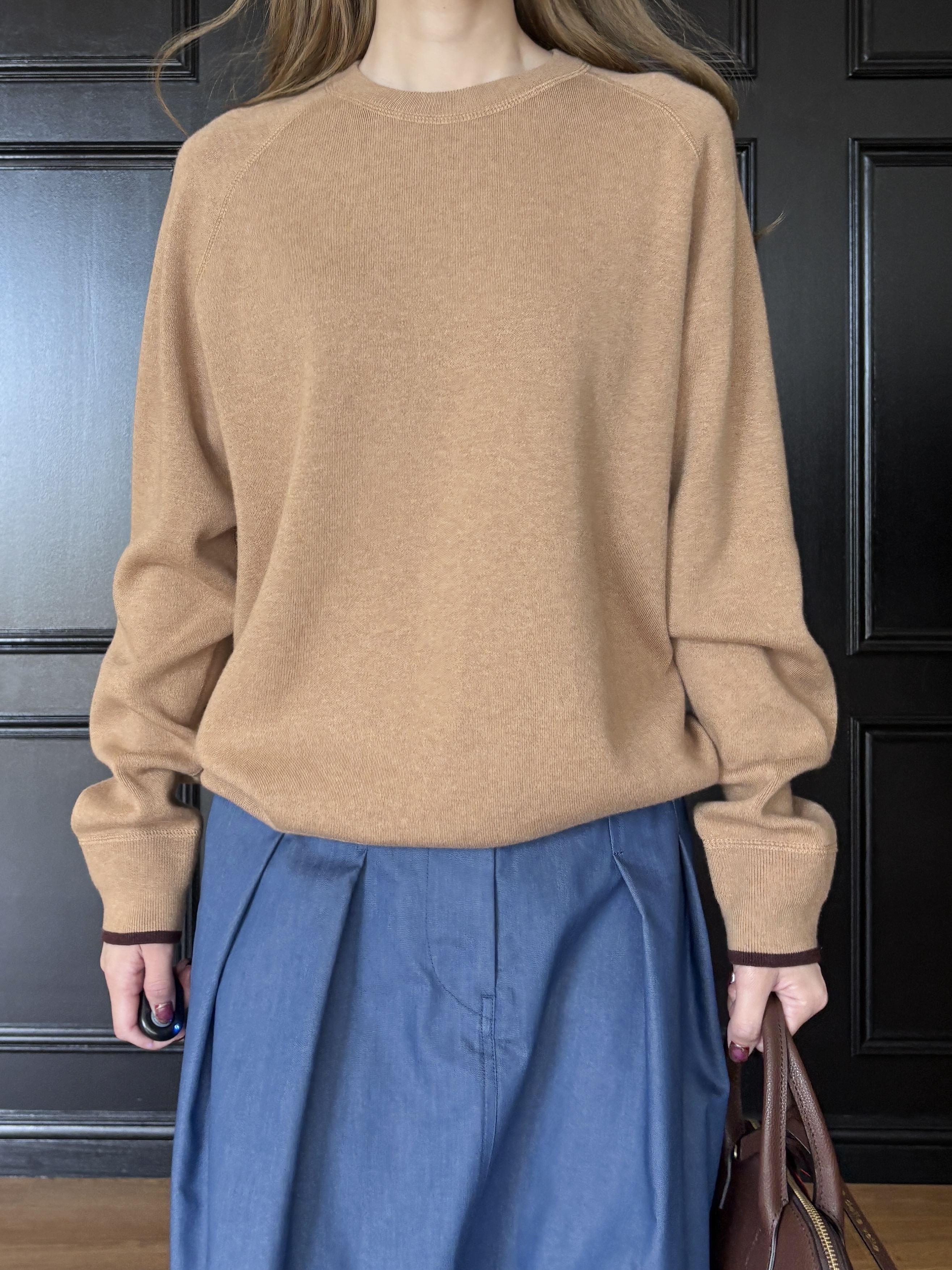 清水夏姫さんの「DRESSTERIOR｜【接触冷感/吸水速乾】クールタッチ デニムライク タックスカート」を使ったコーディネート
