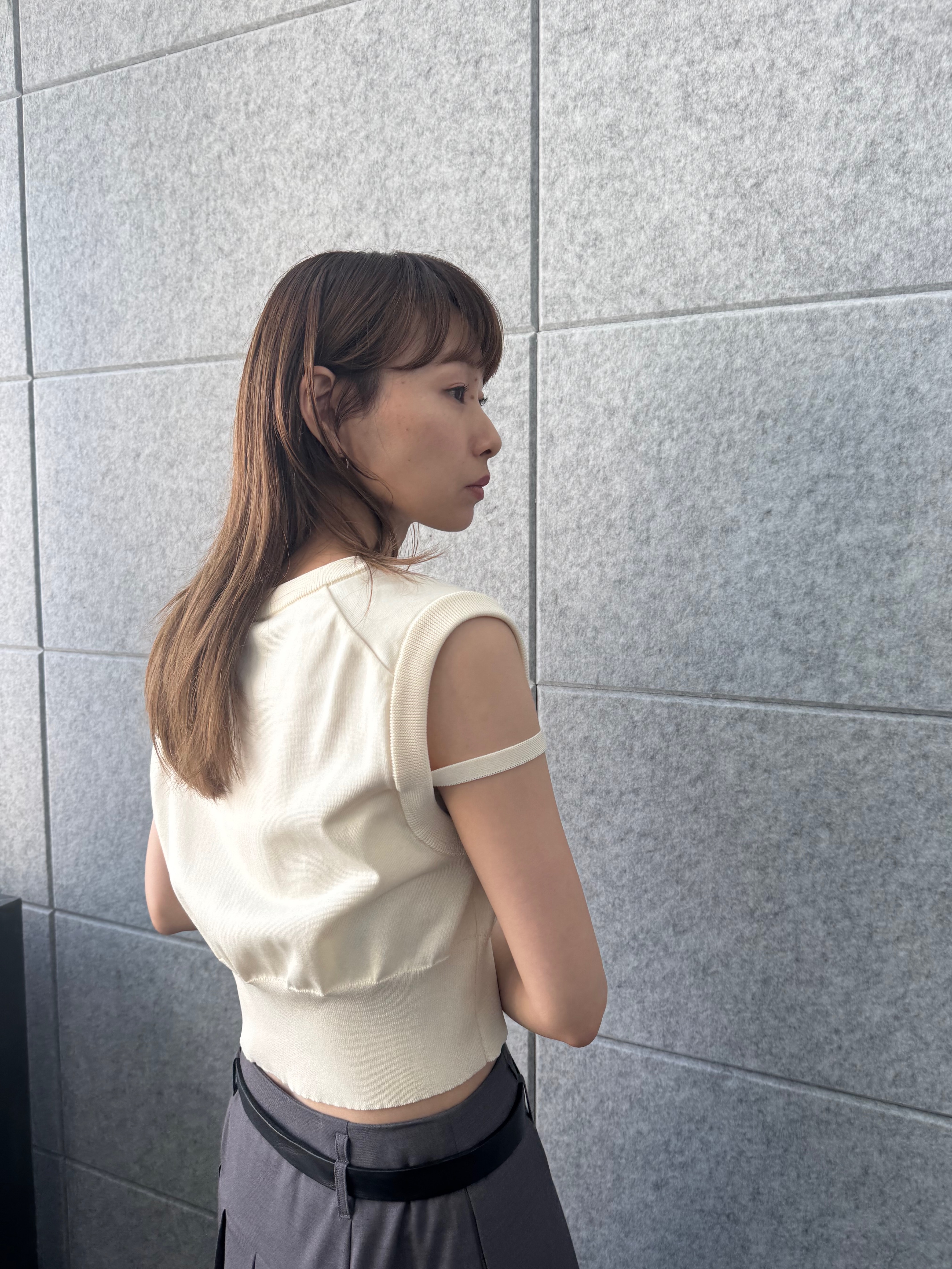 designer yukaさんの「CODE A｜design short vest」を使ったコーディネート