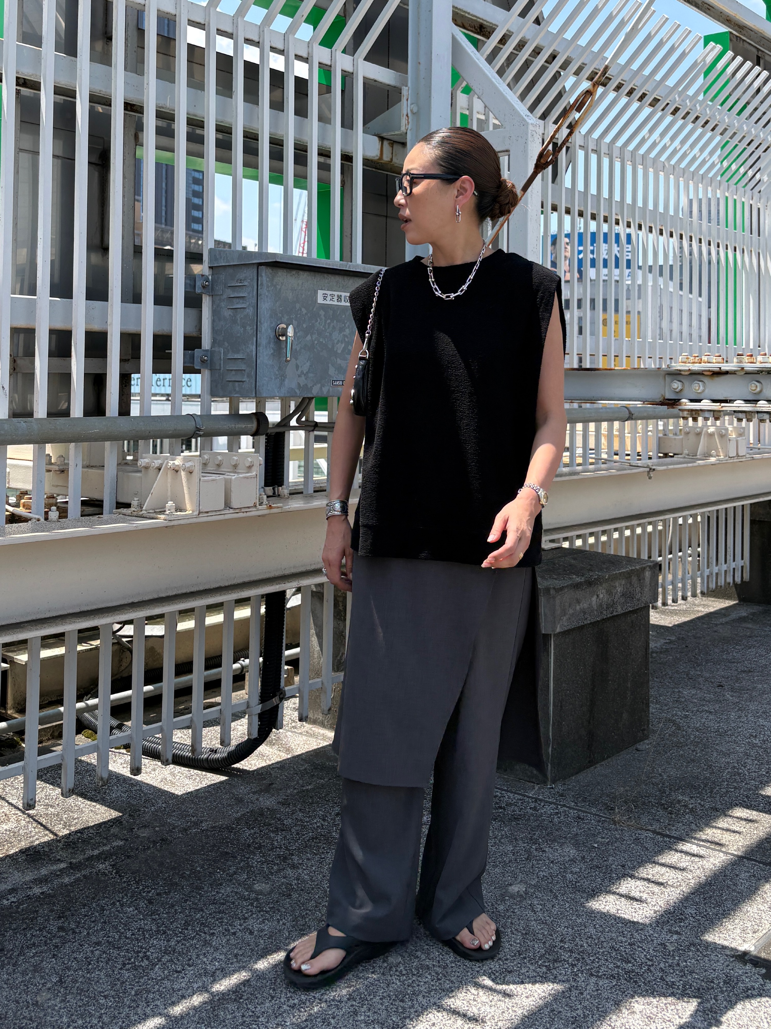 ibuさんの「CODE A｜PROTAGONISTA｜sleeveless tee」を使ったコーディネート