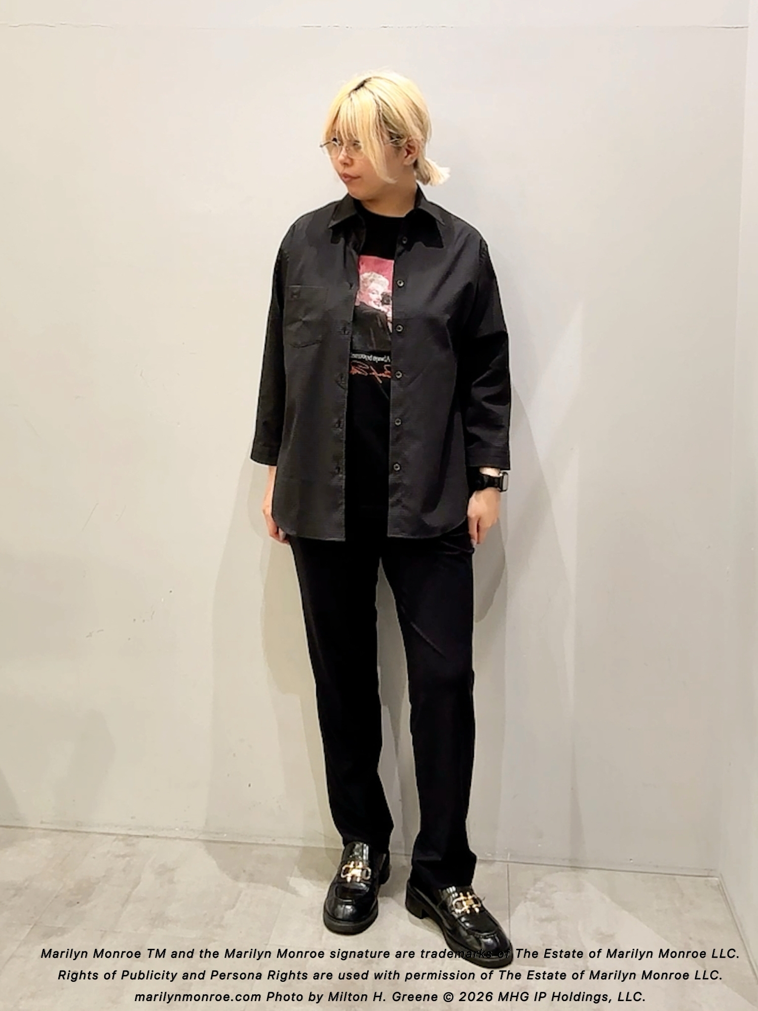 ユウナさんの「TAKEO KIKUCHI｜【別注】マリリン・モンロー/フォトTシャツ」を使ったコーディネート