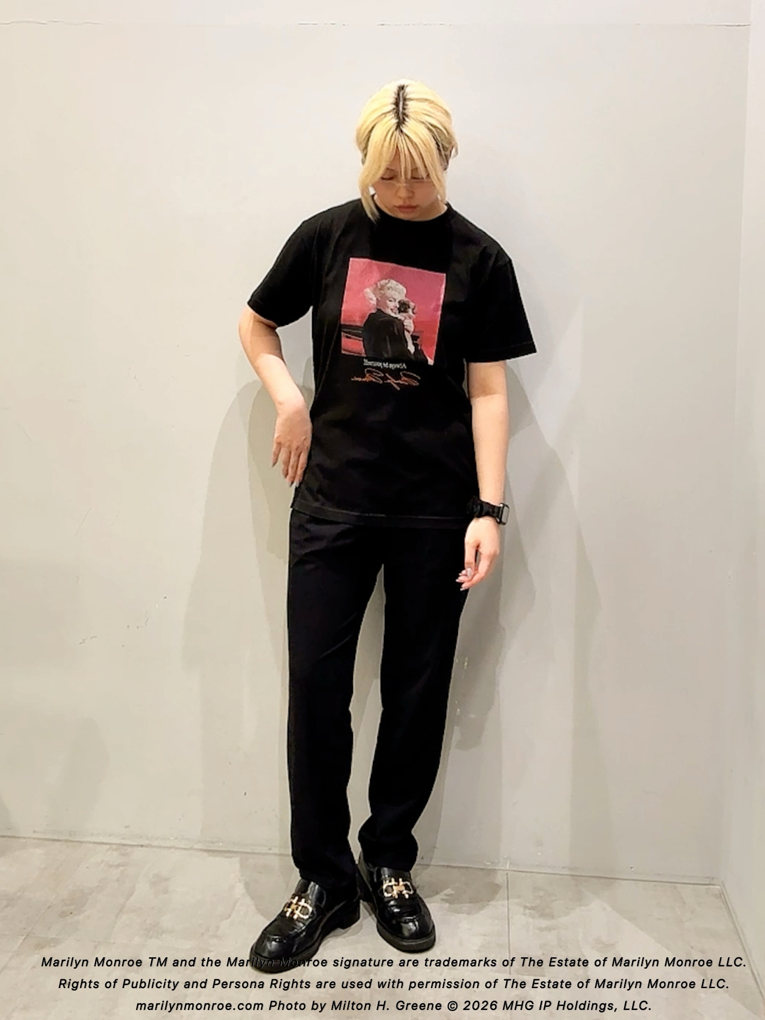 ユウナさんの「TAKEO KIKUCHI｜【別注】マリリン・モンロー/フォトTシャツ」を使ったコーディネート