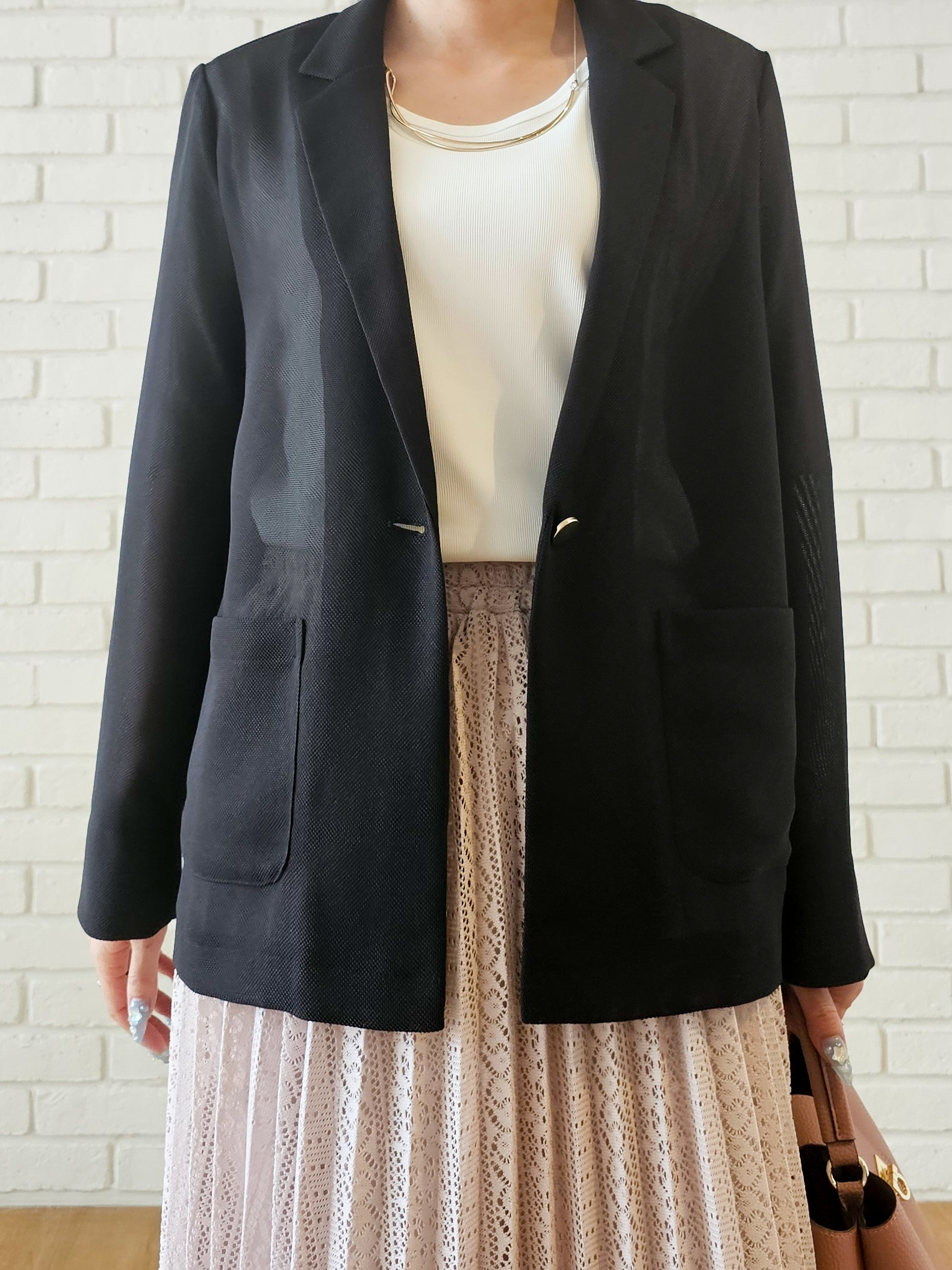 ゆゆさんの「SHOO･LA･RUE｜【ひんやり/前後2WAY/S-LL】着回しやすい 5分袖テレコトップス」を使ったコーディネート