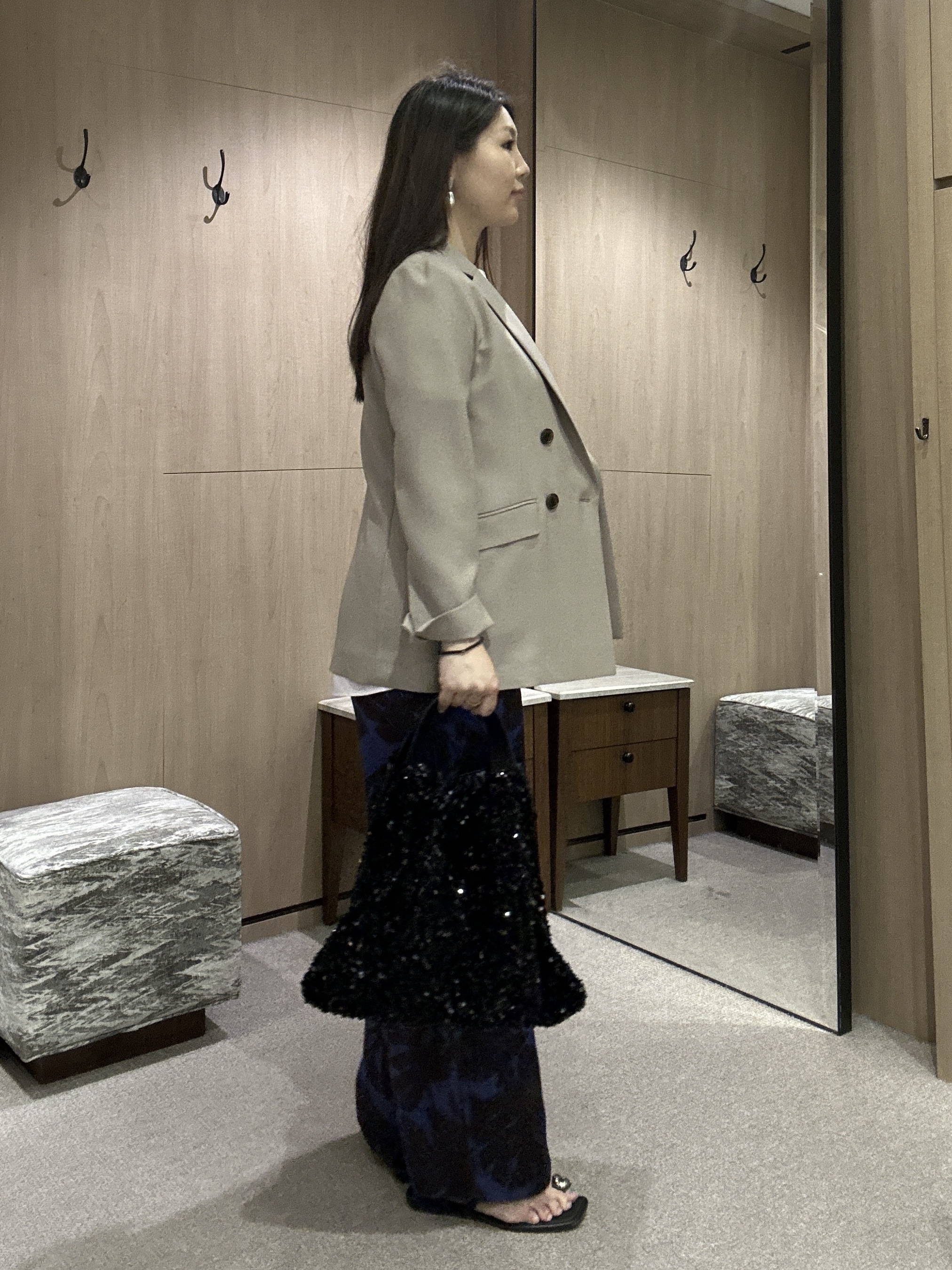 YURIさんの「UNTITLED｜【ウエストゴム】リーフプリントワイドパンツ」を使ったコーディネート