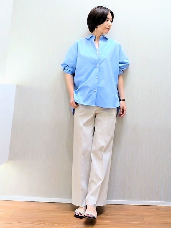 ミズタさんの「UNTITLED｜【接触冷感/吸水速乾/UVカット】ドルマンスリーブシャツ」を使ったコーディネート