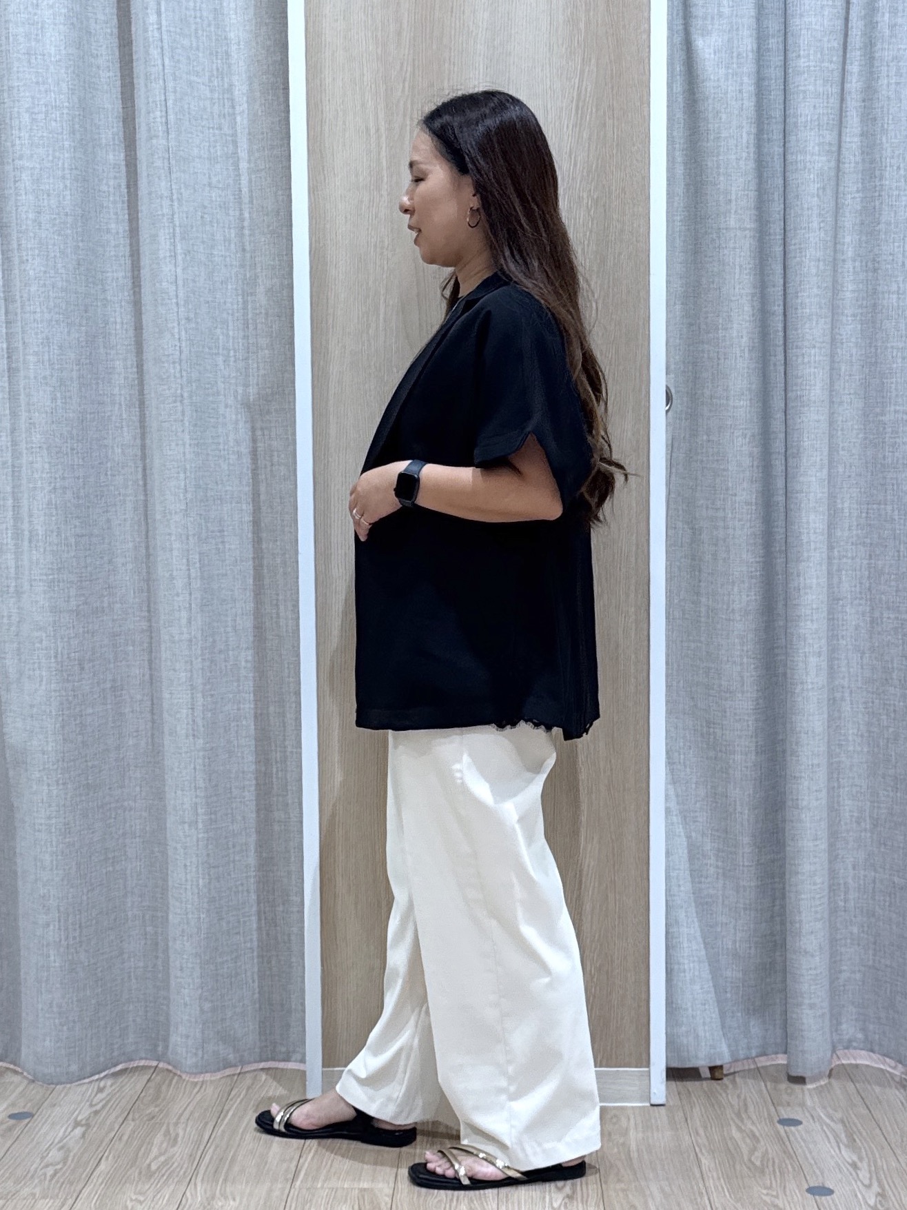 sachiさんの「grove｜【洗濯機OK・ひんやり/SETUP可】シワになりにくいハーフスリーブジャケット」を使ったコーディネート