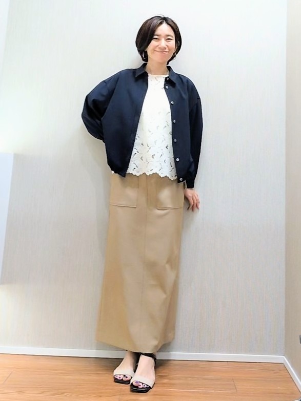 ミズタさんの「UNTITLED｜【セットアップ可/UVカット/接触冷感】エアリークールドロストシャツ」を使ったコーディネート