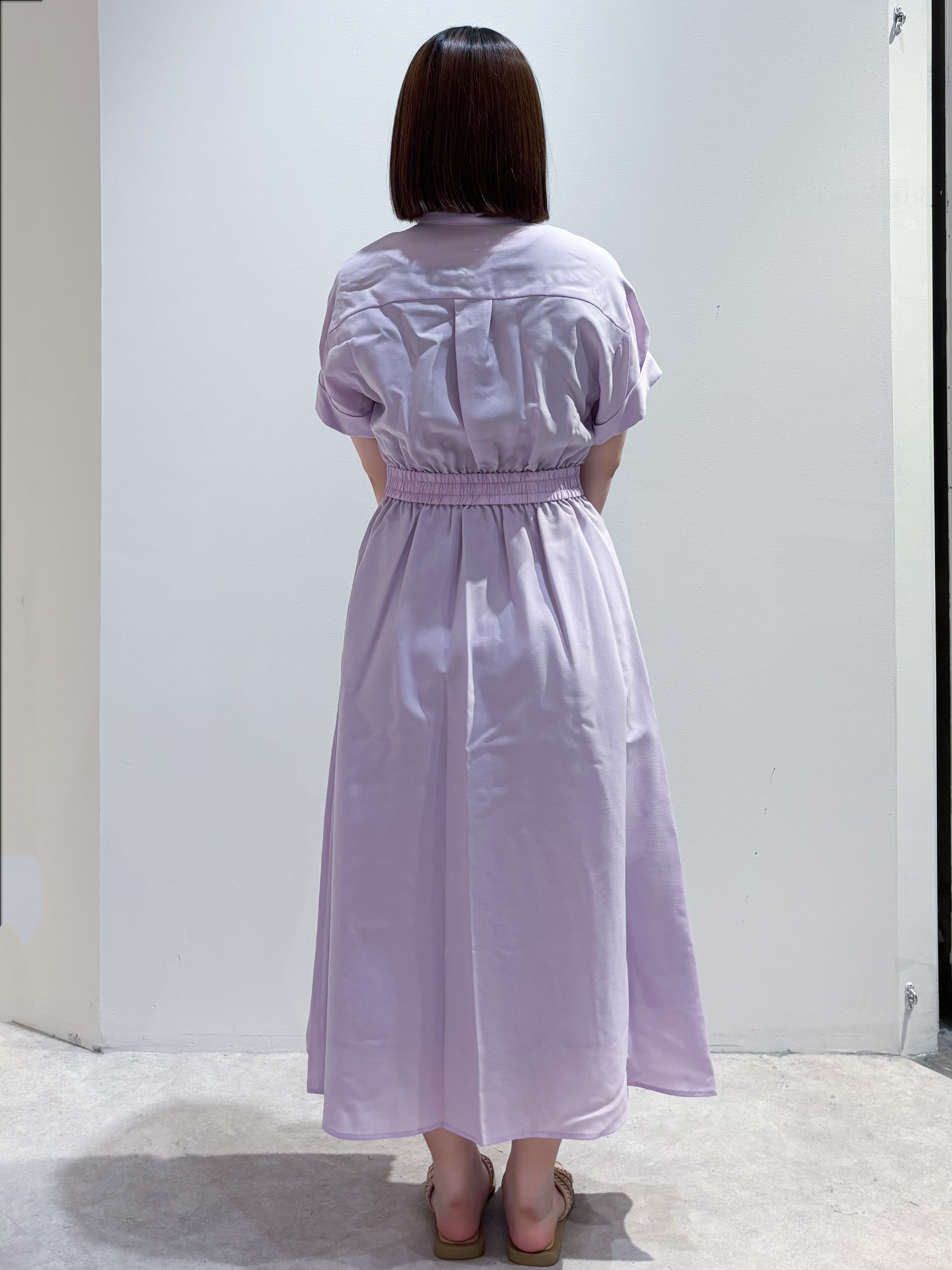 yunaさんの「OPAQUE.CLIP｜【接触冷感／吸水速乾】リネンライク シャツワンピース《洗濯機OK》」を使ったコーディネート