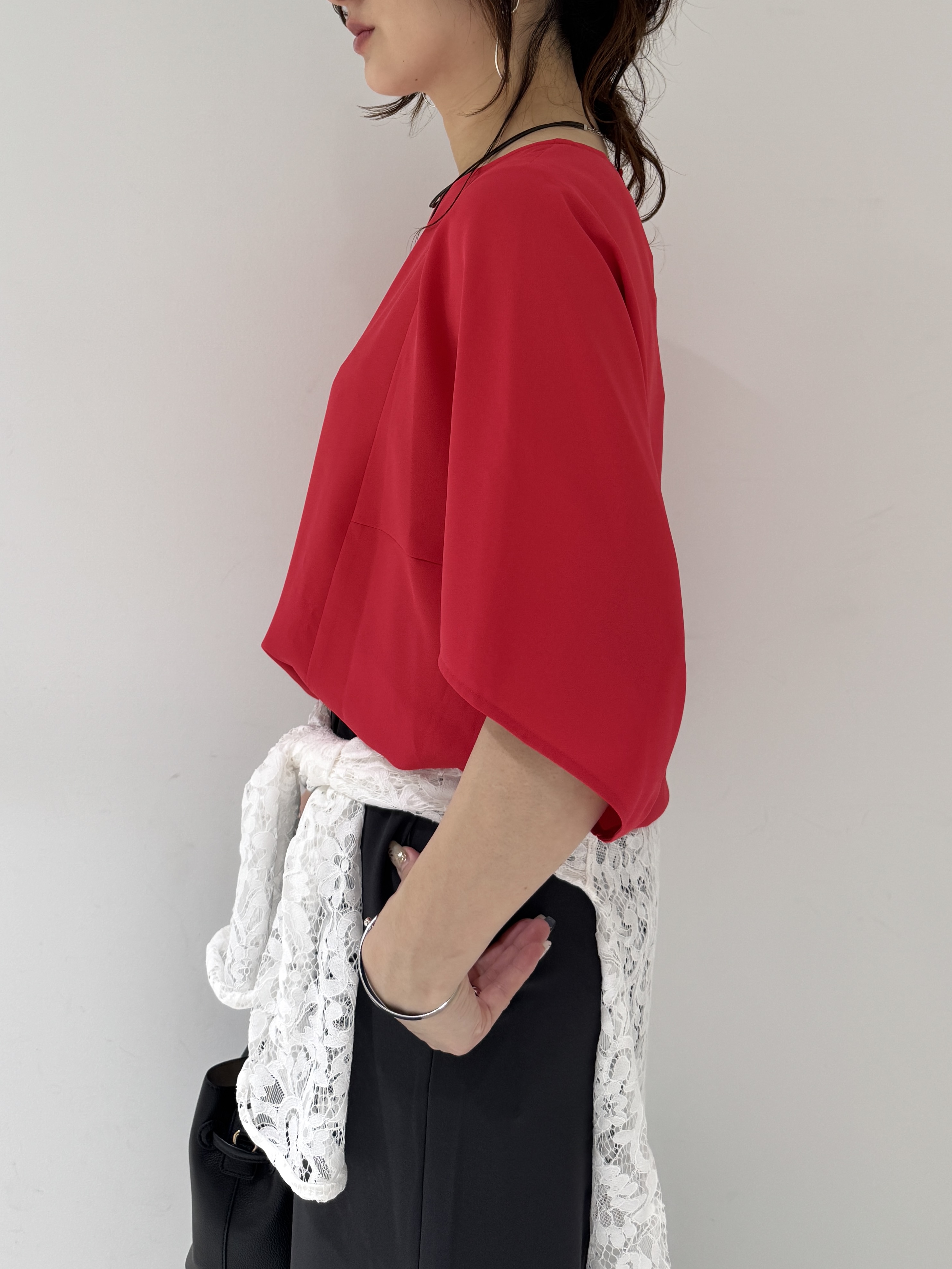 そんさんの「INDIVI｜【UVケア／接触冷感】ジョーゼットドルマンブラウス」を使ったコーディネート