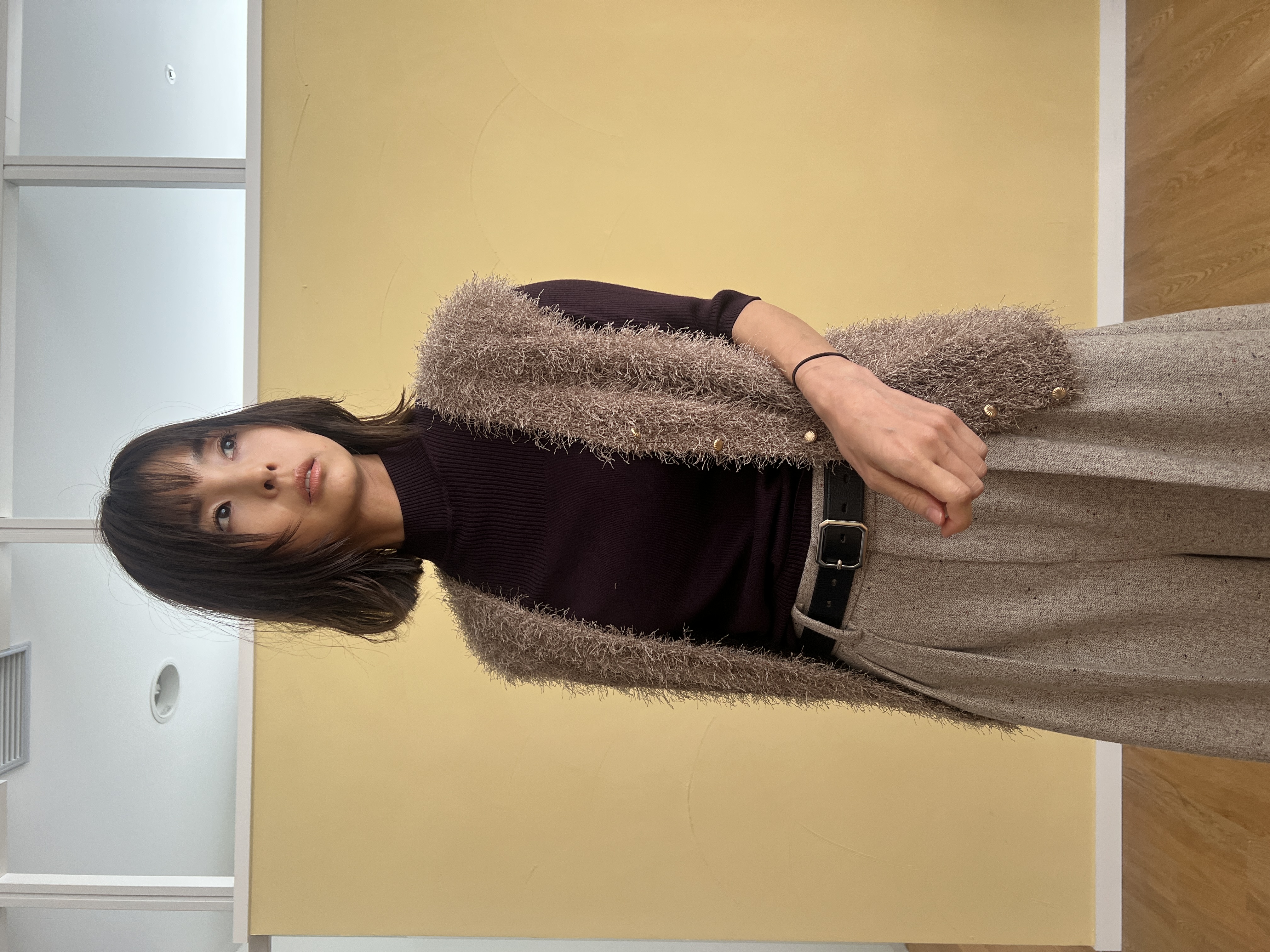 misaさんの「DRESSTERIOR｜フェザーヤーン2WAYニットプルオーバー」を使ったコーディネート