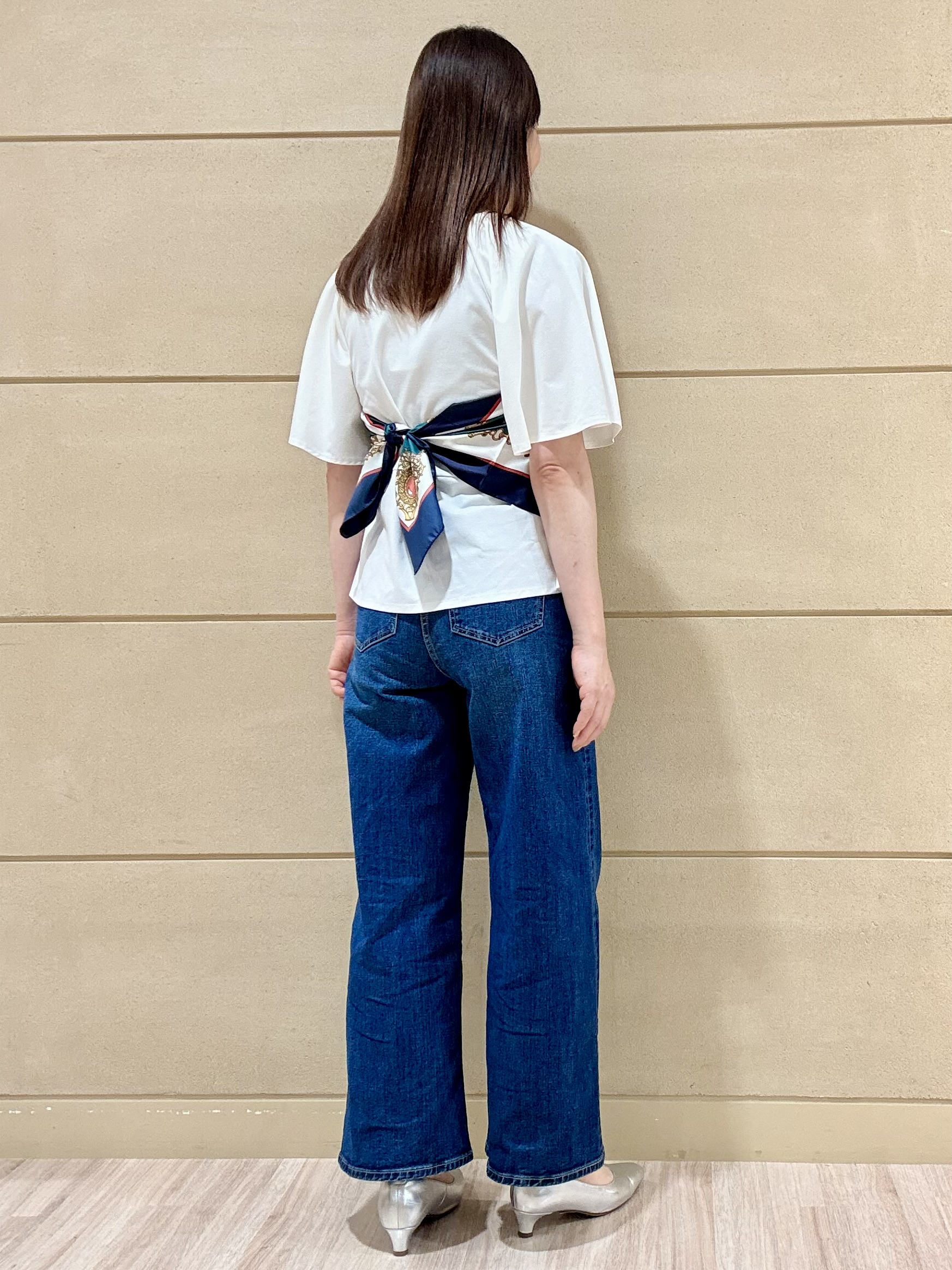 Marさんの「Reflect｜【UVカット／接触冷感／吸水速乾】フレアスリーブペプラムカットソー」を使ったコーディネート