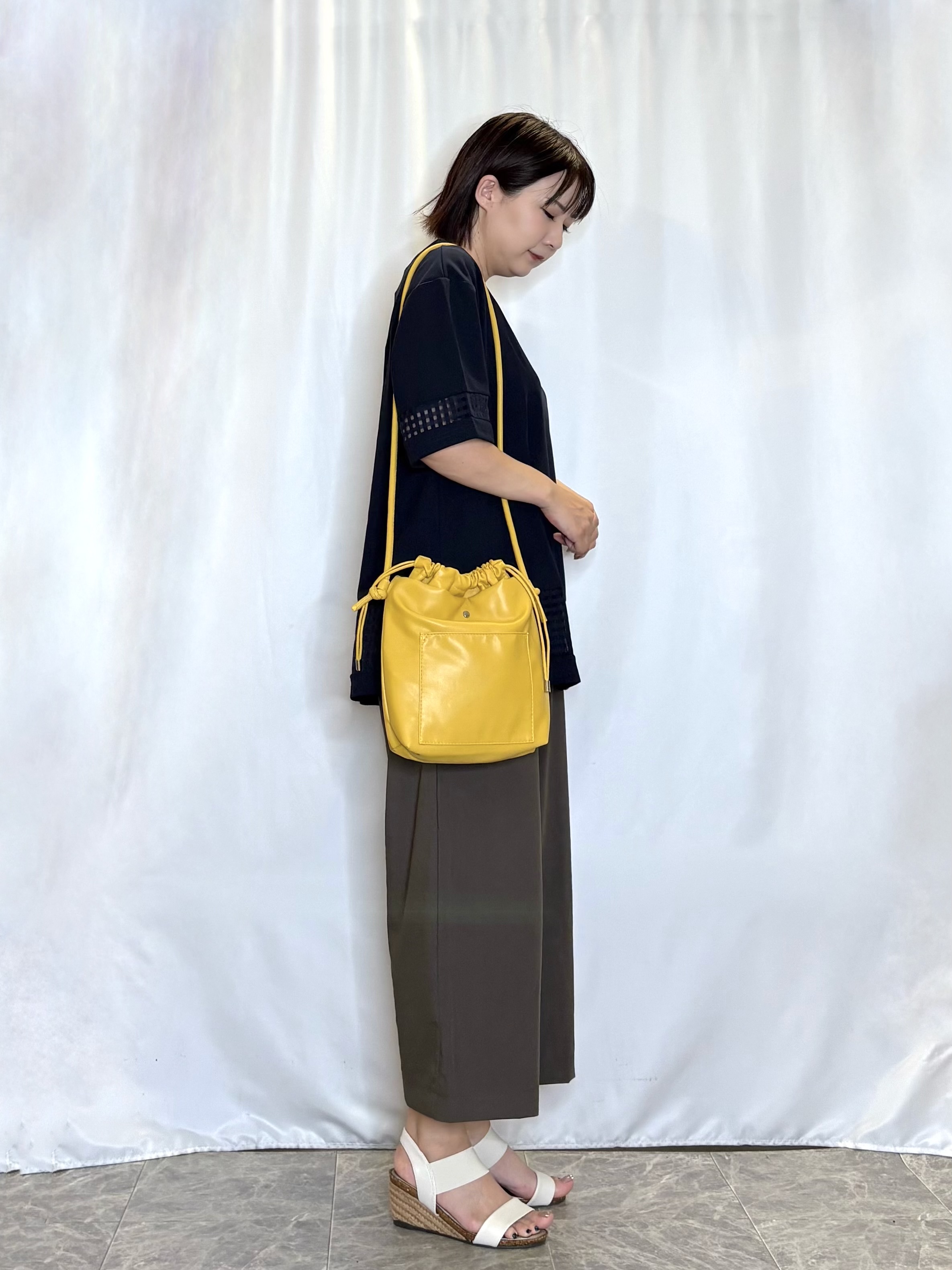 ネリさんの「SHOO･LA･RUE｜【S-LL】上品に体型カバー 大人のシアーチェックチュニック」を使ったコーディネート