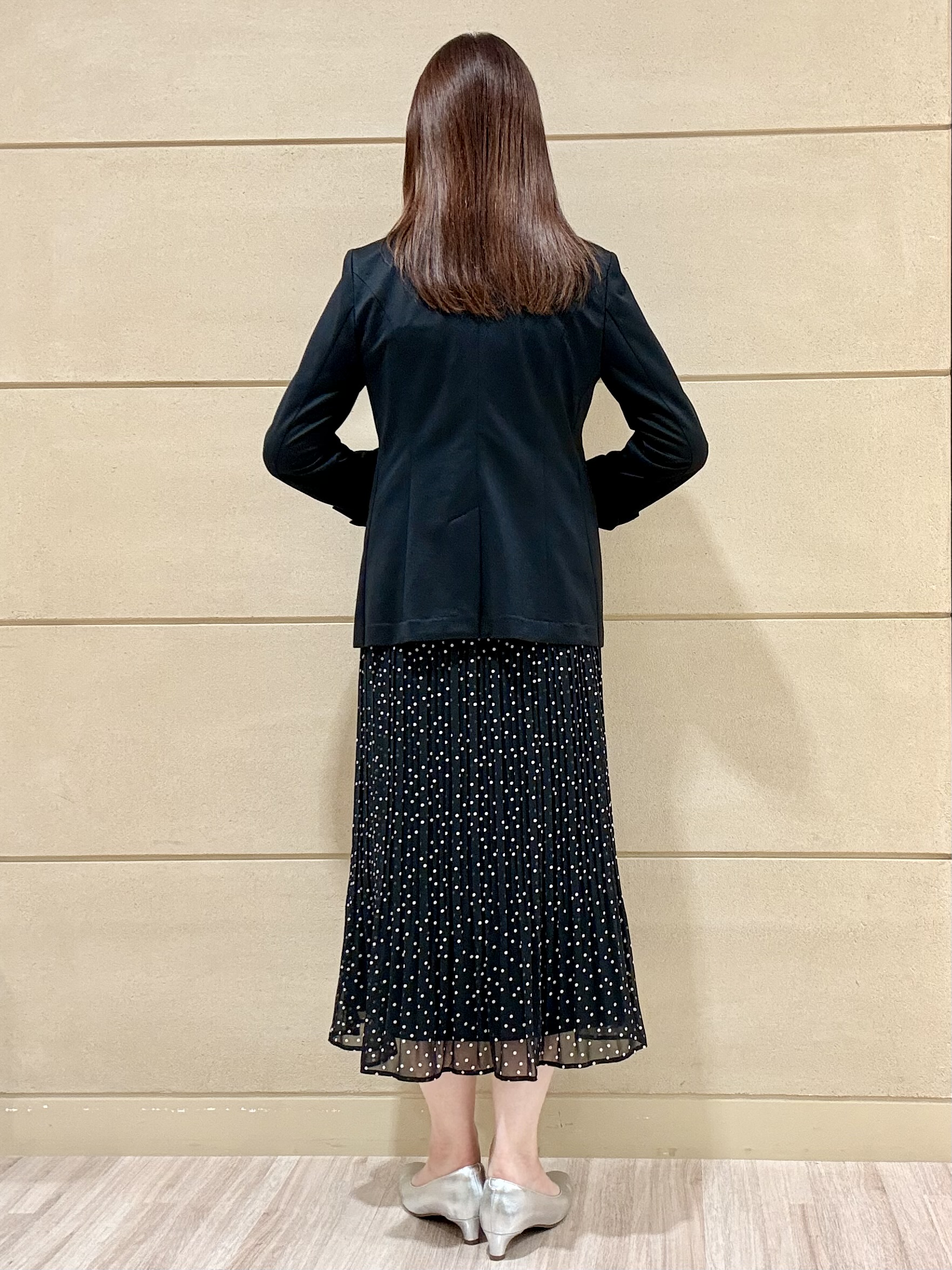 Marさんの「Reflect｜【セットアップ／手洗い可】ドット柄シアーブラウス」を使ったコーディネート