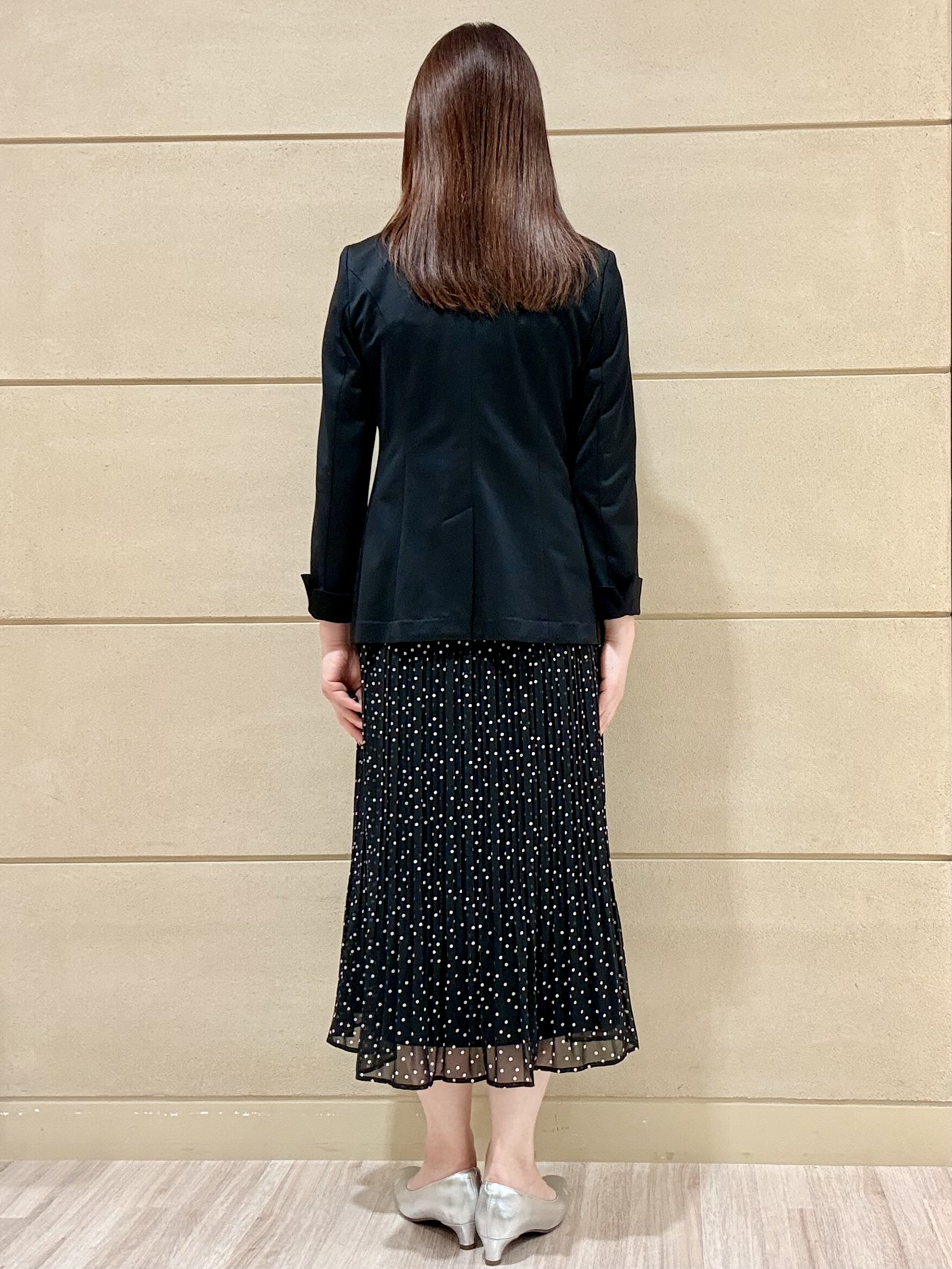 Marさんの「Reflect｜【セットアップ／手洗い可】ドット柄シアーブラウス」を使ったコーディネート